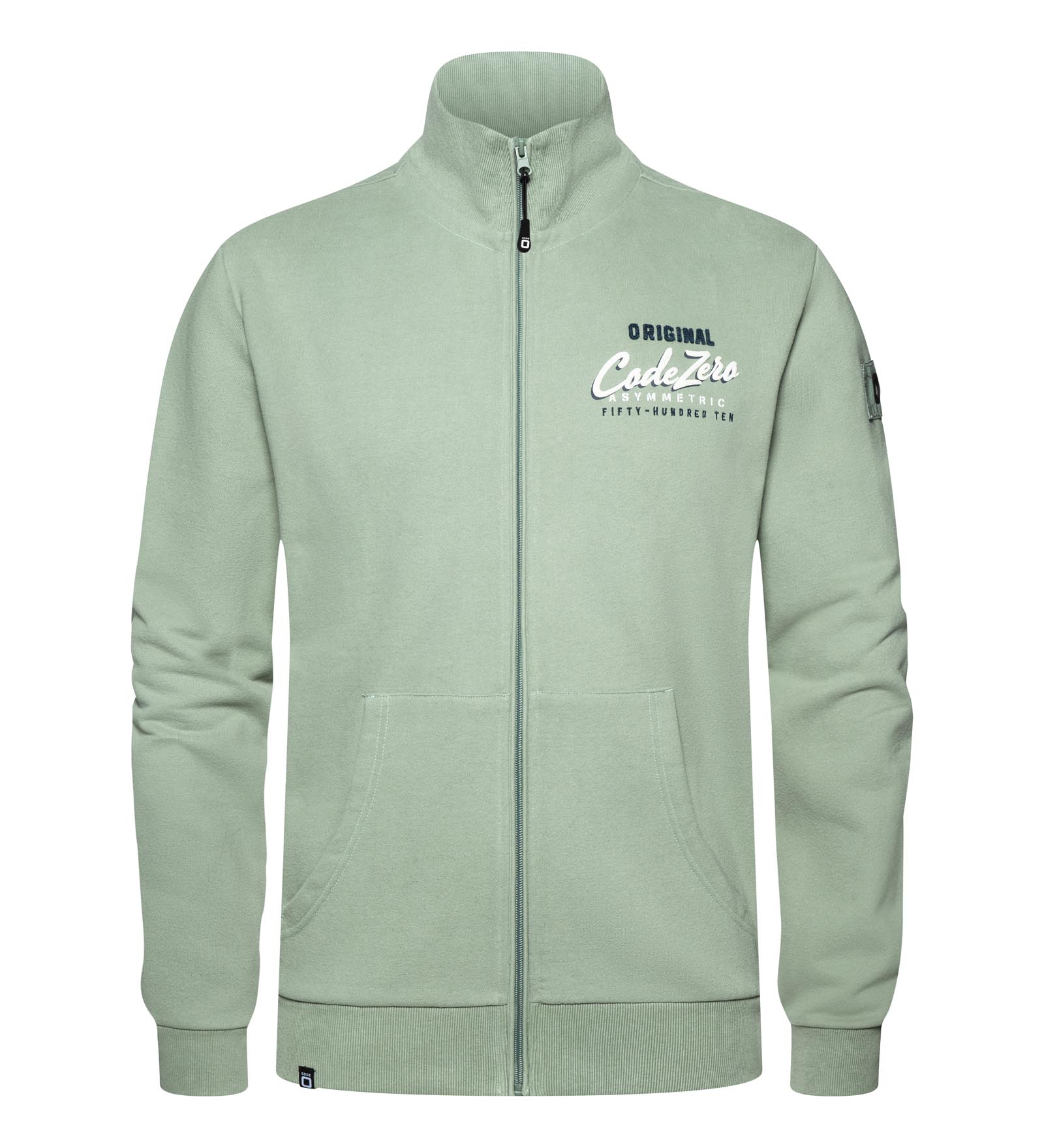 Sudadera con cremallera Verde para Hombre 