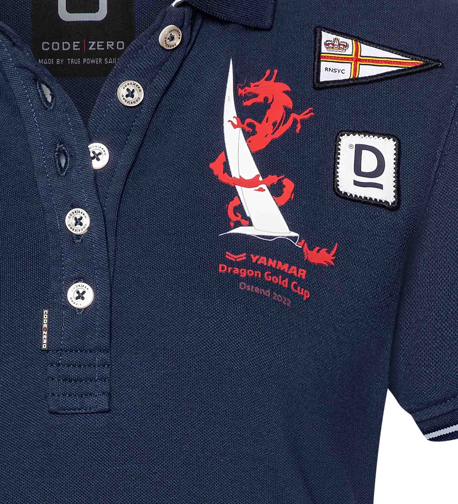 Baumwollpolo Navy für Damen 