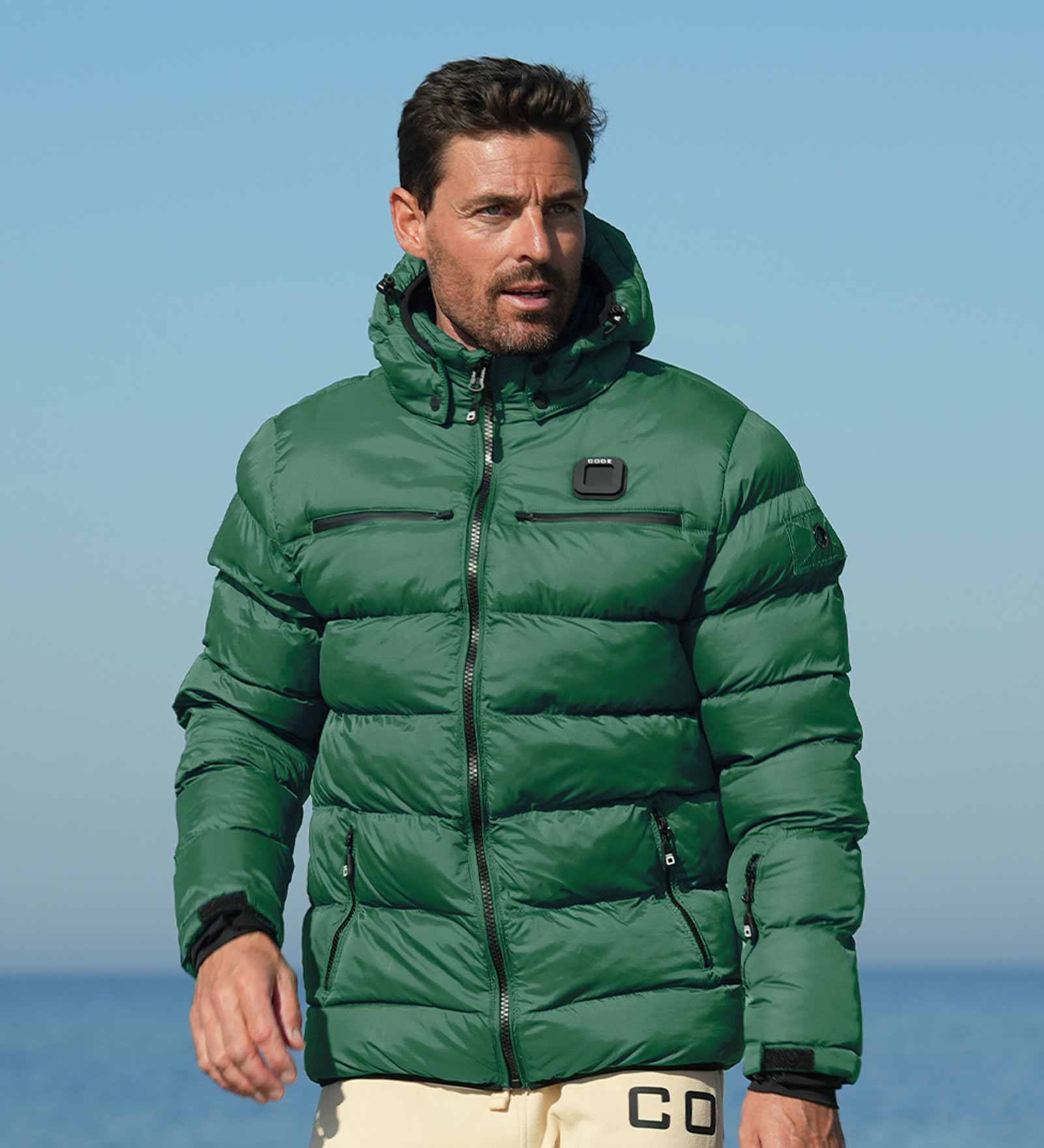 CODE ZERO Puffer Jacket Men Monte Baldo Green L CODE ZERO