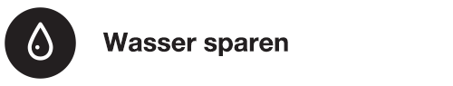 Wasser sparen