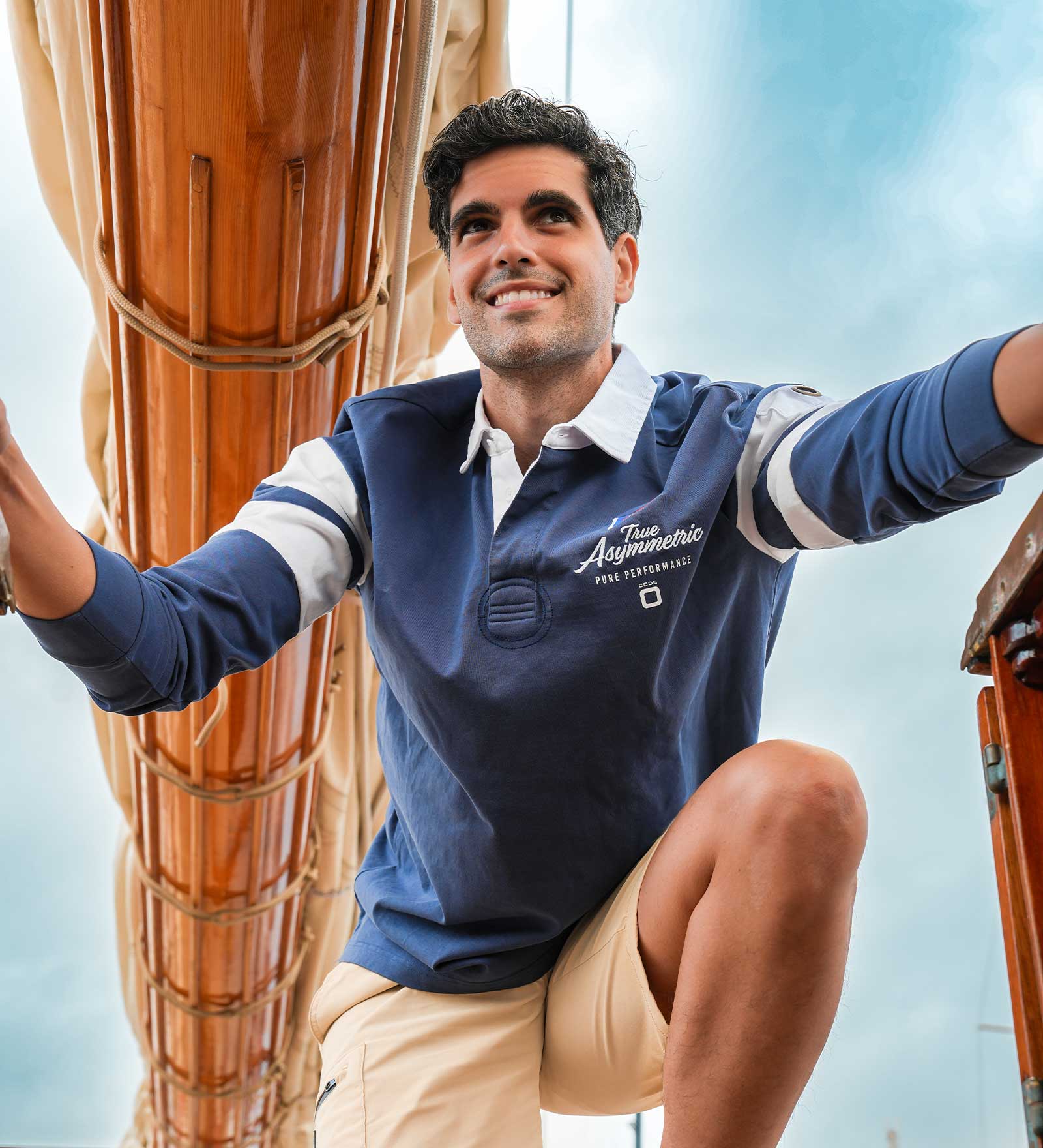 Polo rugby Marine pour Hommes Polo rugby Marine pour Hommes