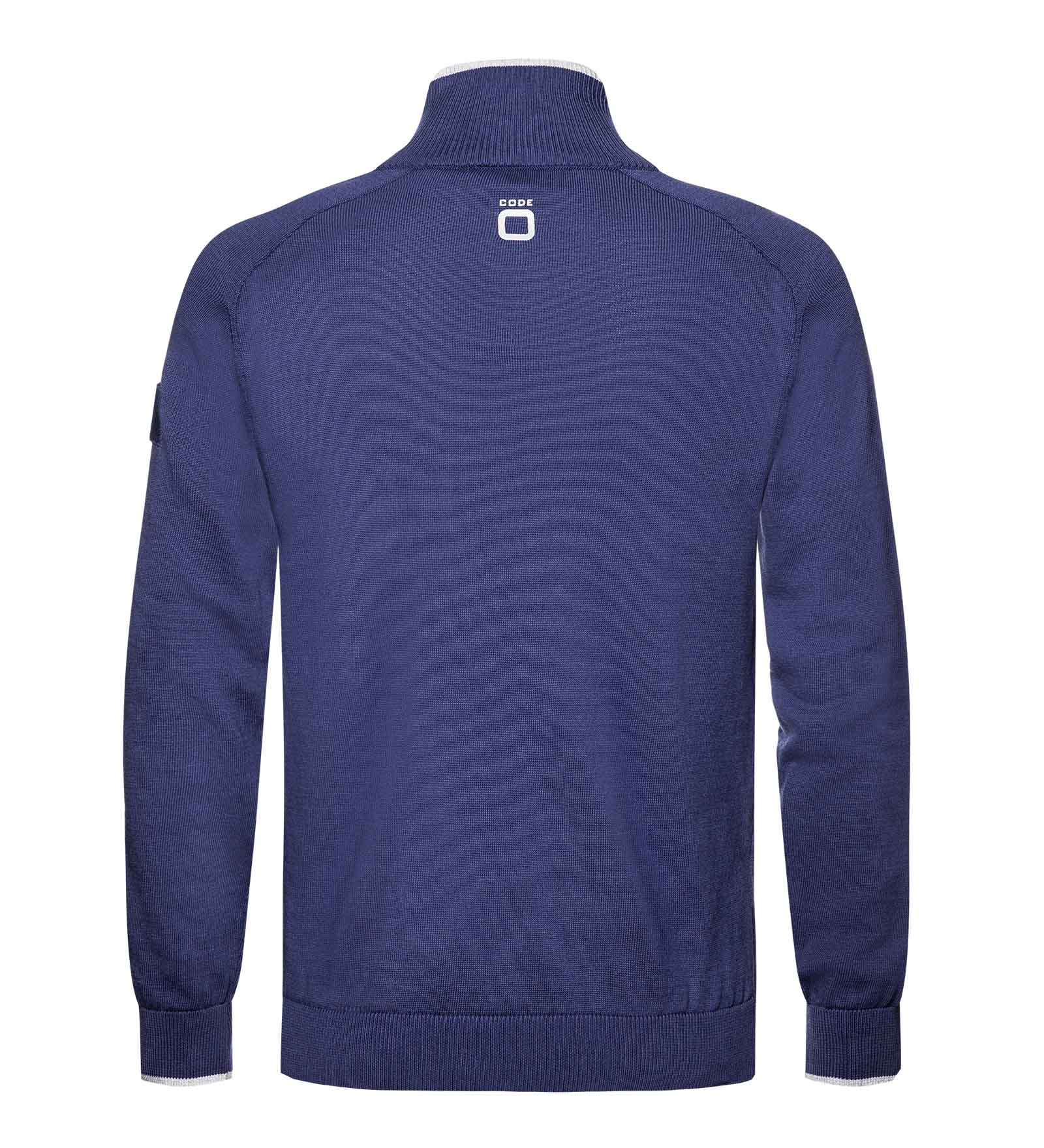 Blue Jumper with half zip for men