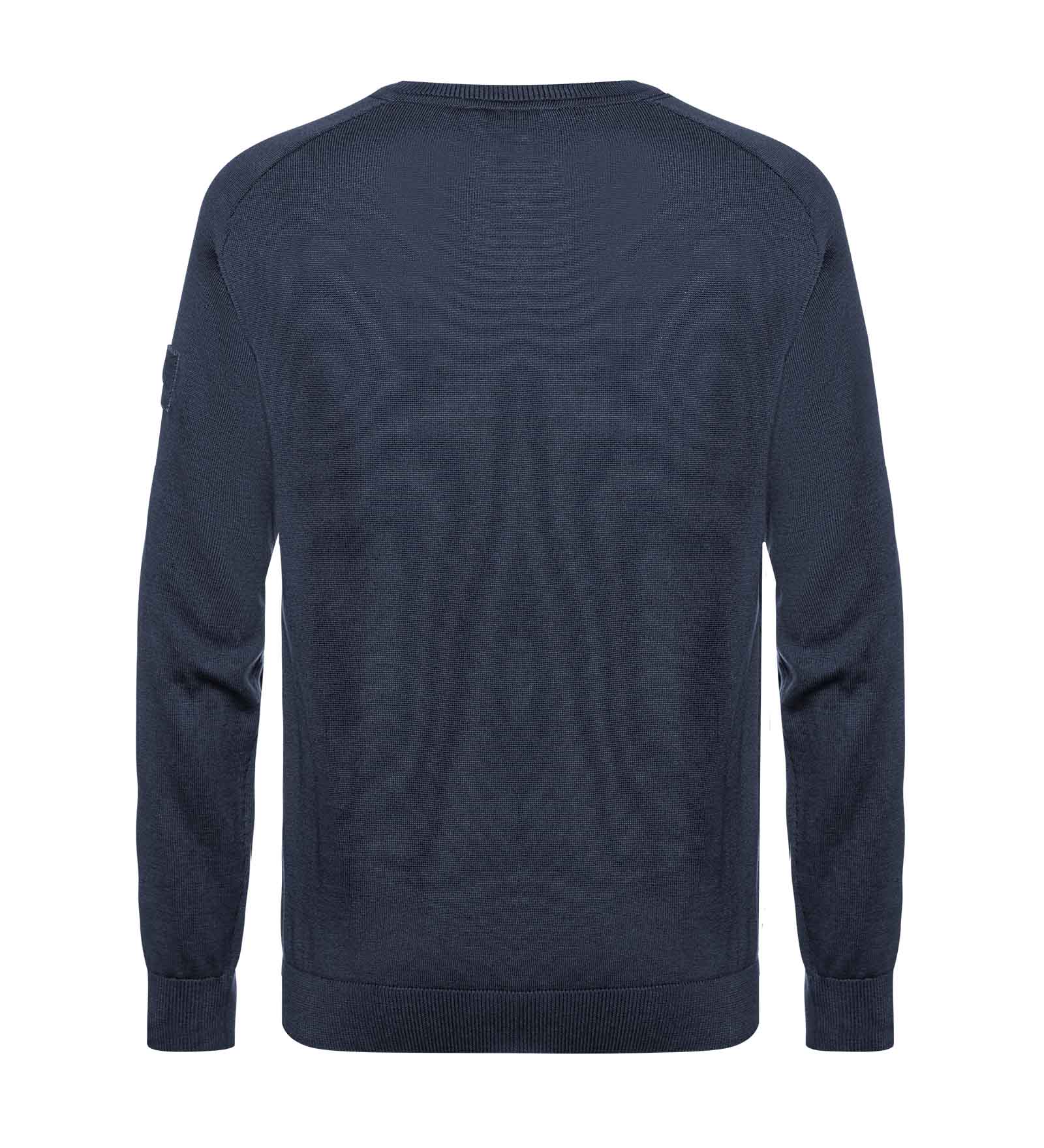 Blue v neck jumper for men