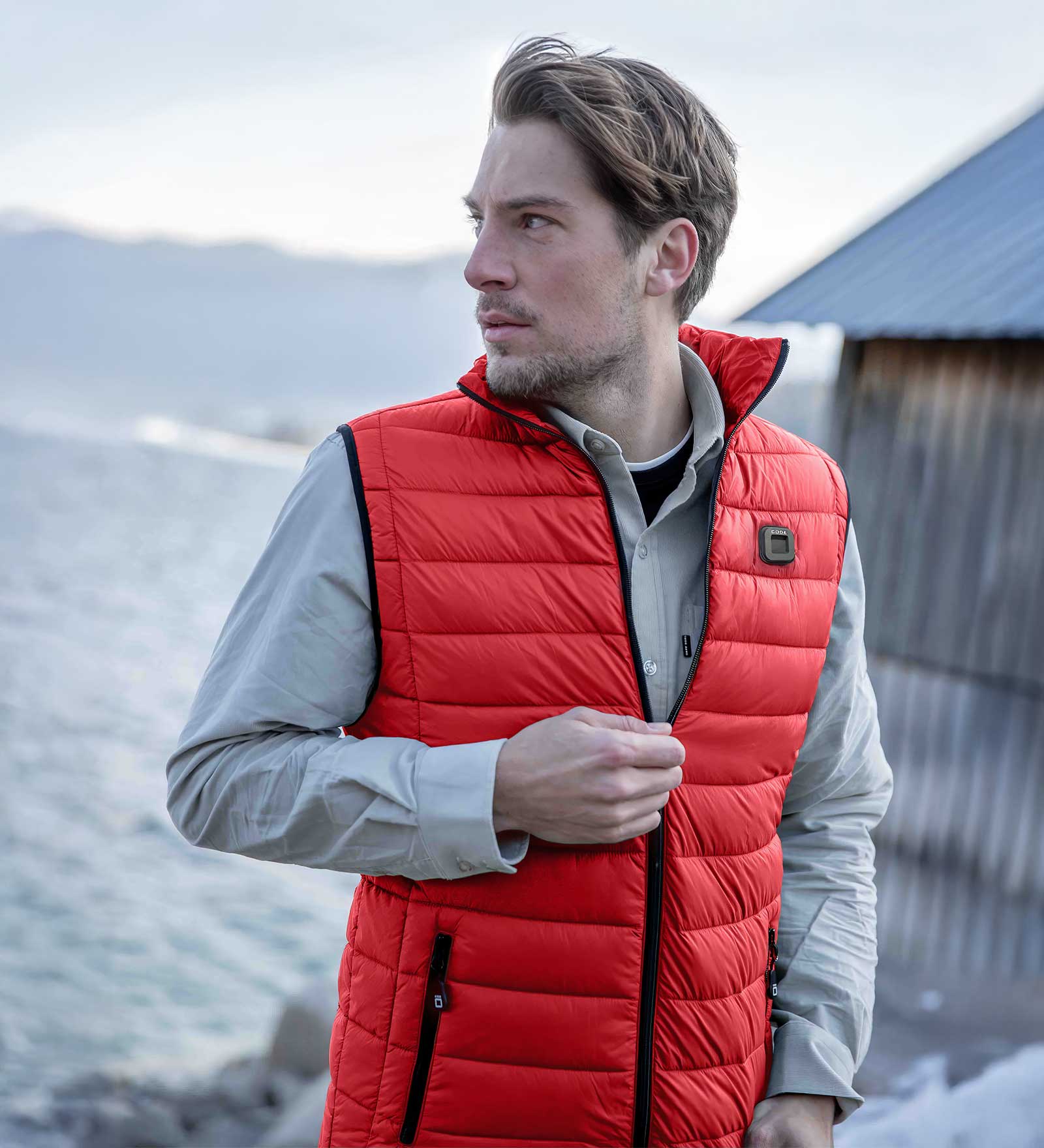 Gilet trapuntato Rosso da Uomo 