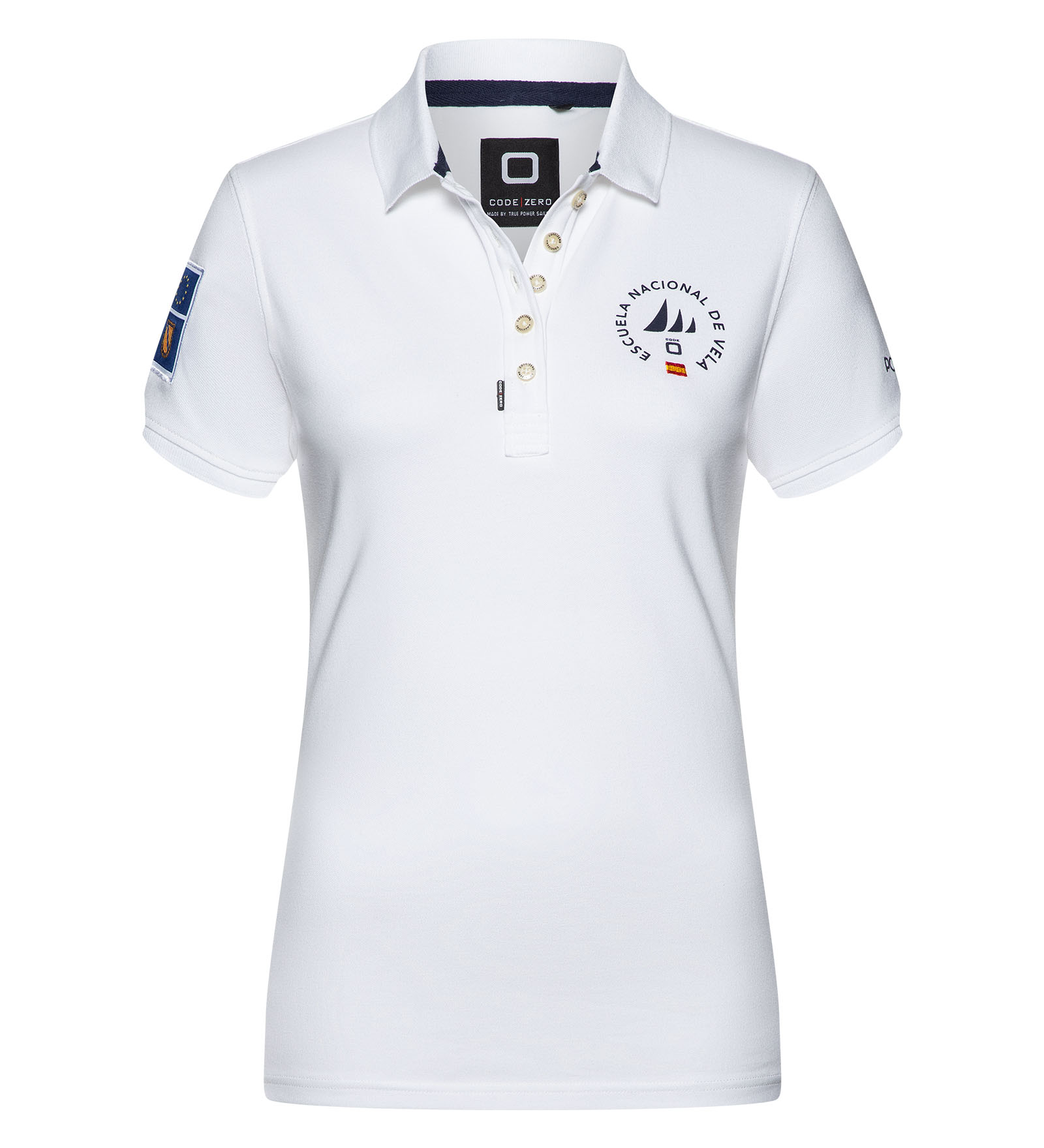 Polo in cotone elasticizzato Bianco da Donna 