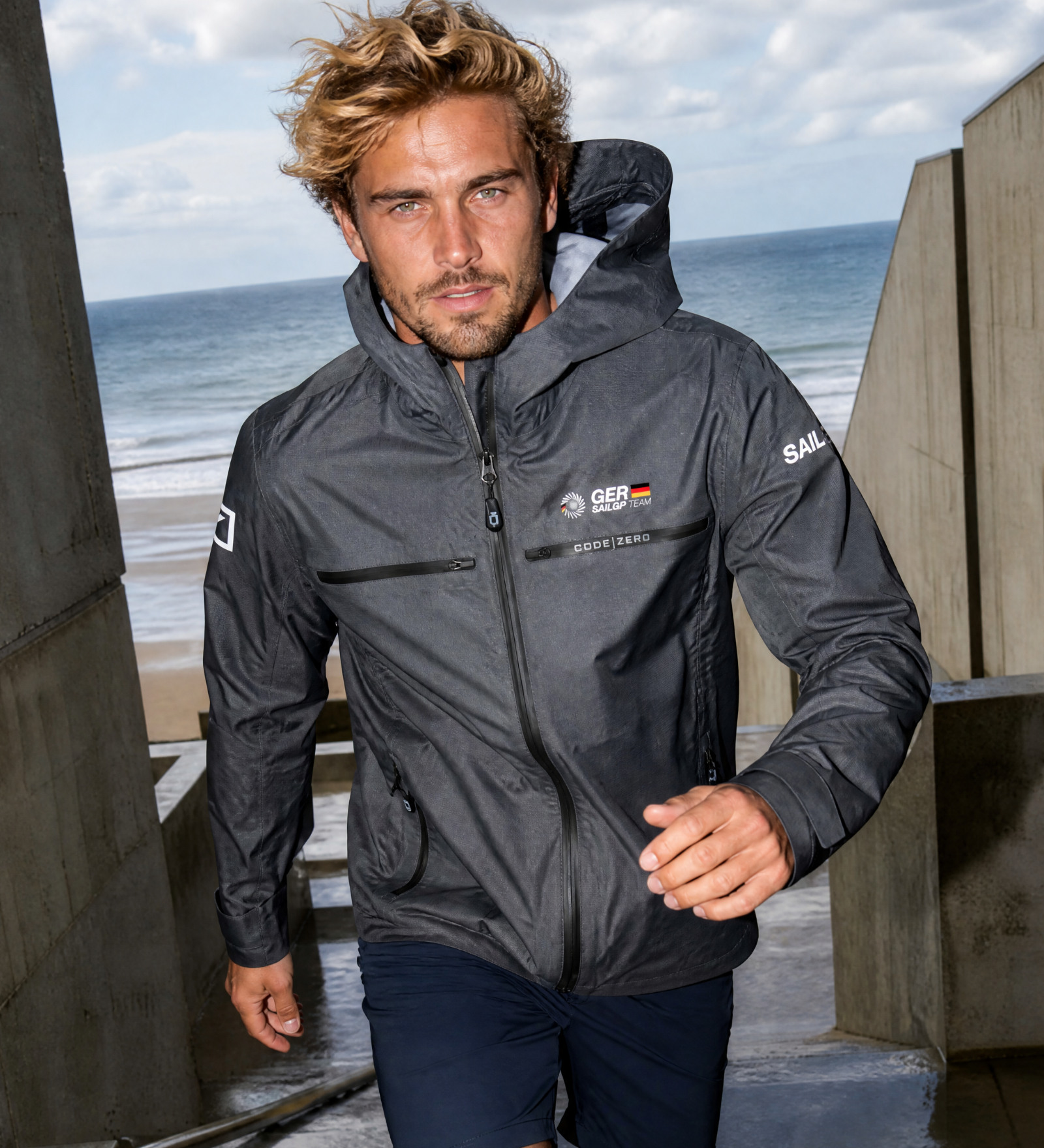 Regenjacke Grau für Herren