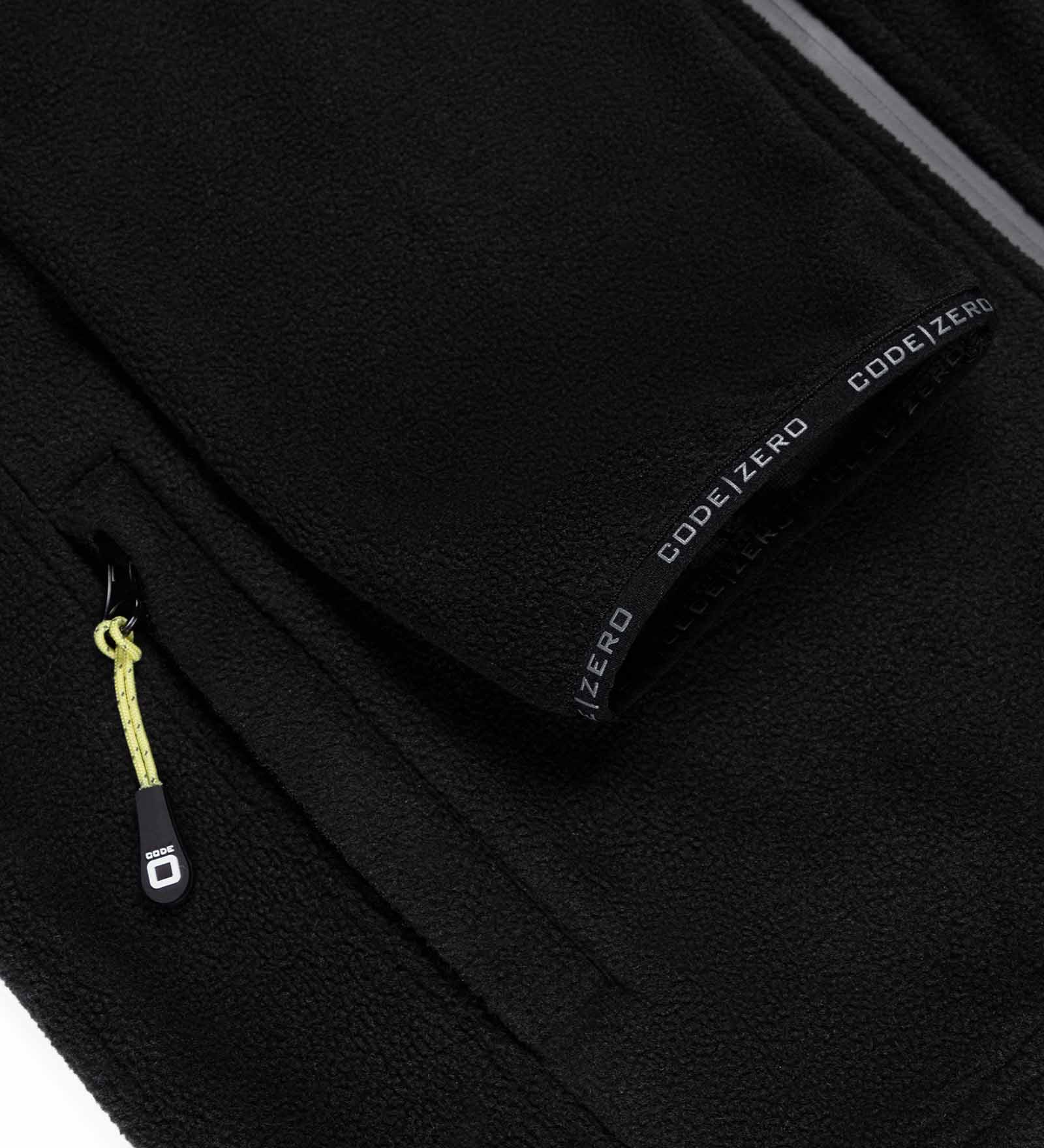 CODE-ZERO Fleece Jacket Men Crewline Black L | CODE-ZERO