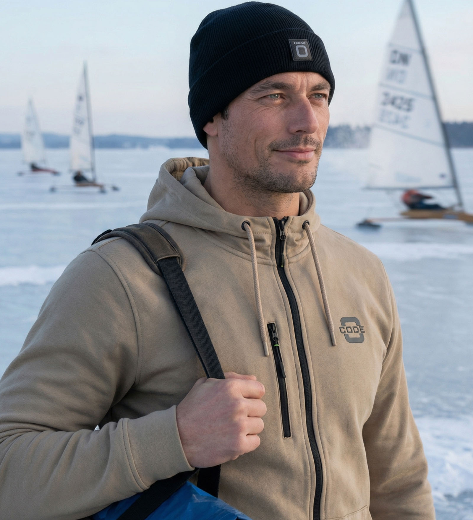 Sweat Jacket Beige for Men