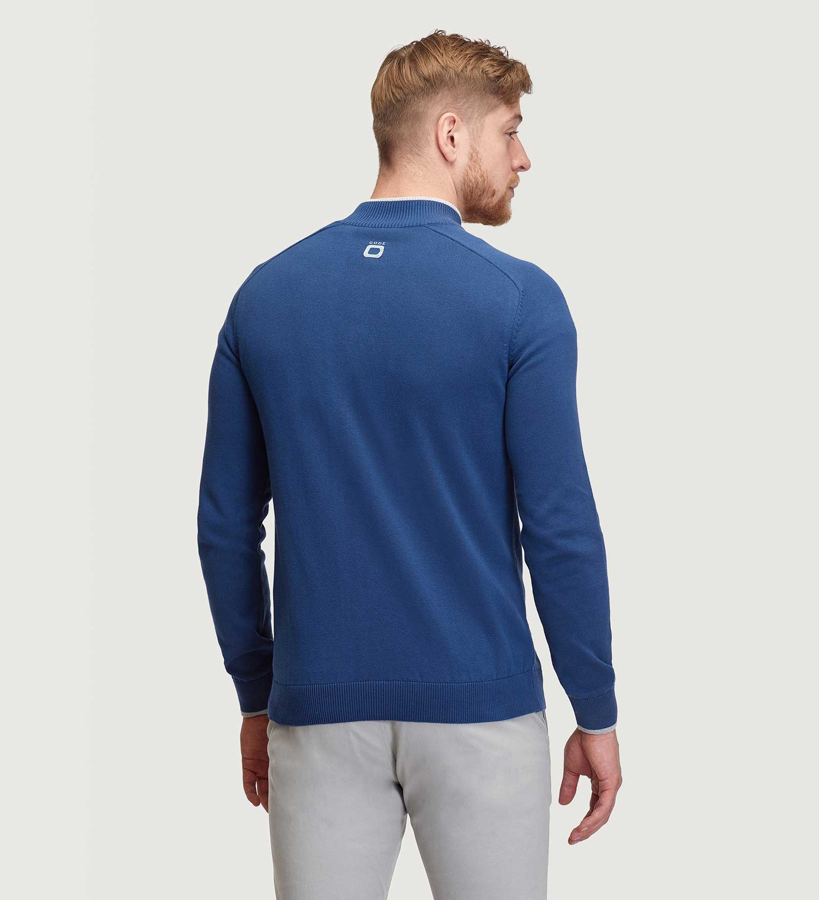 Half-Zip Sweater Navy Blue for Men 