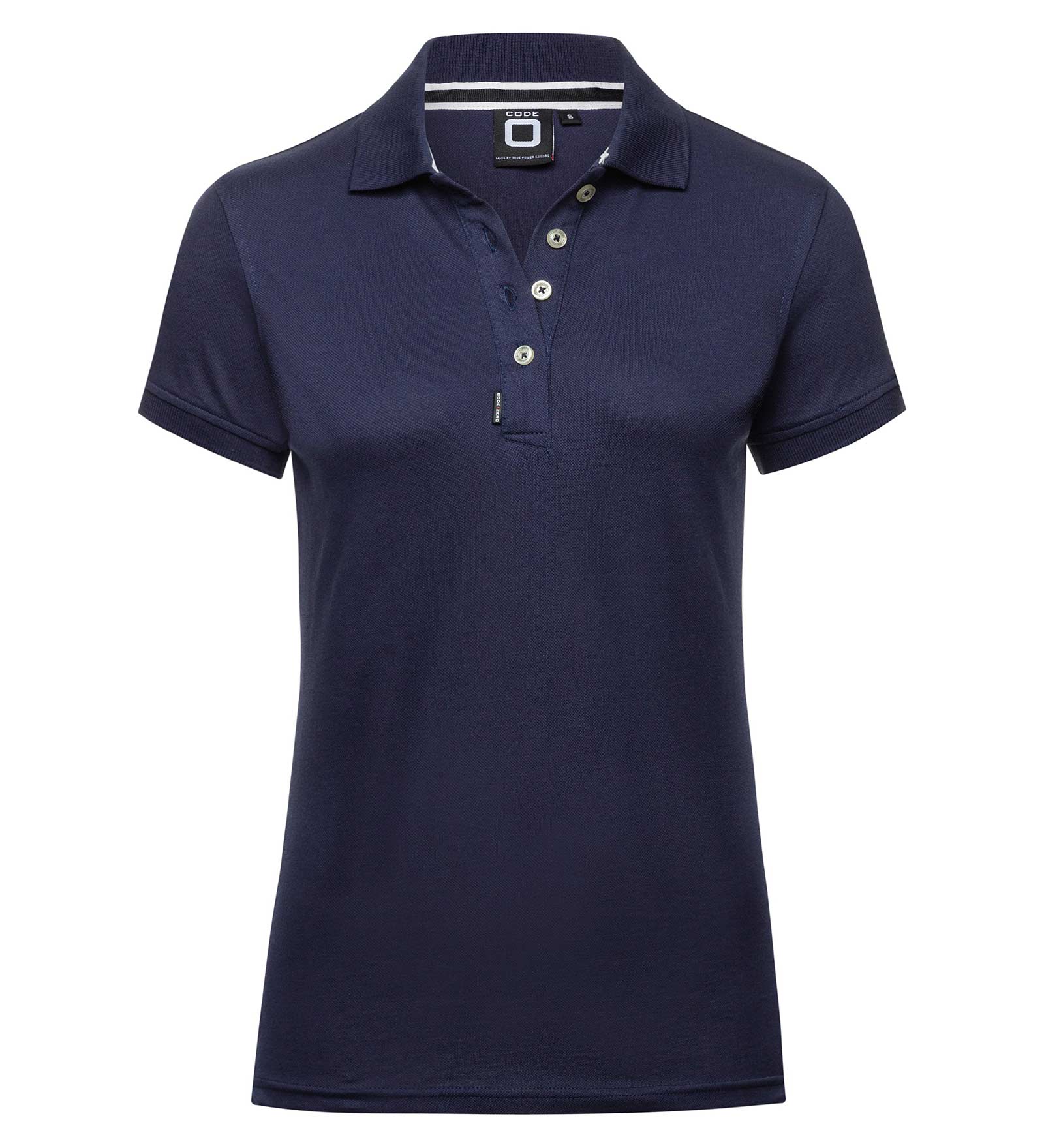 Polo in cotone elasticizzato Blu marino da Donna 