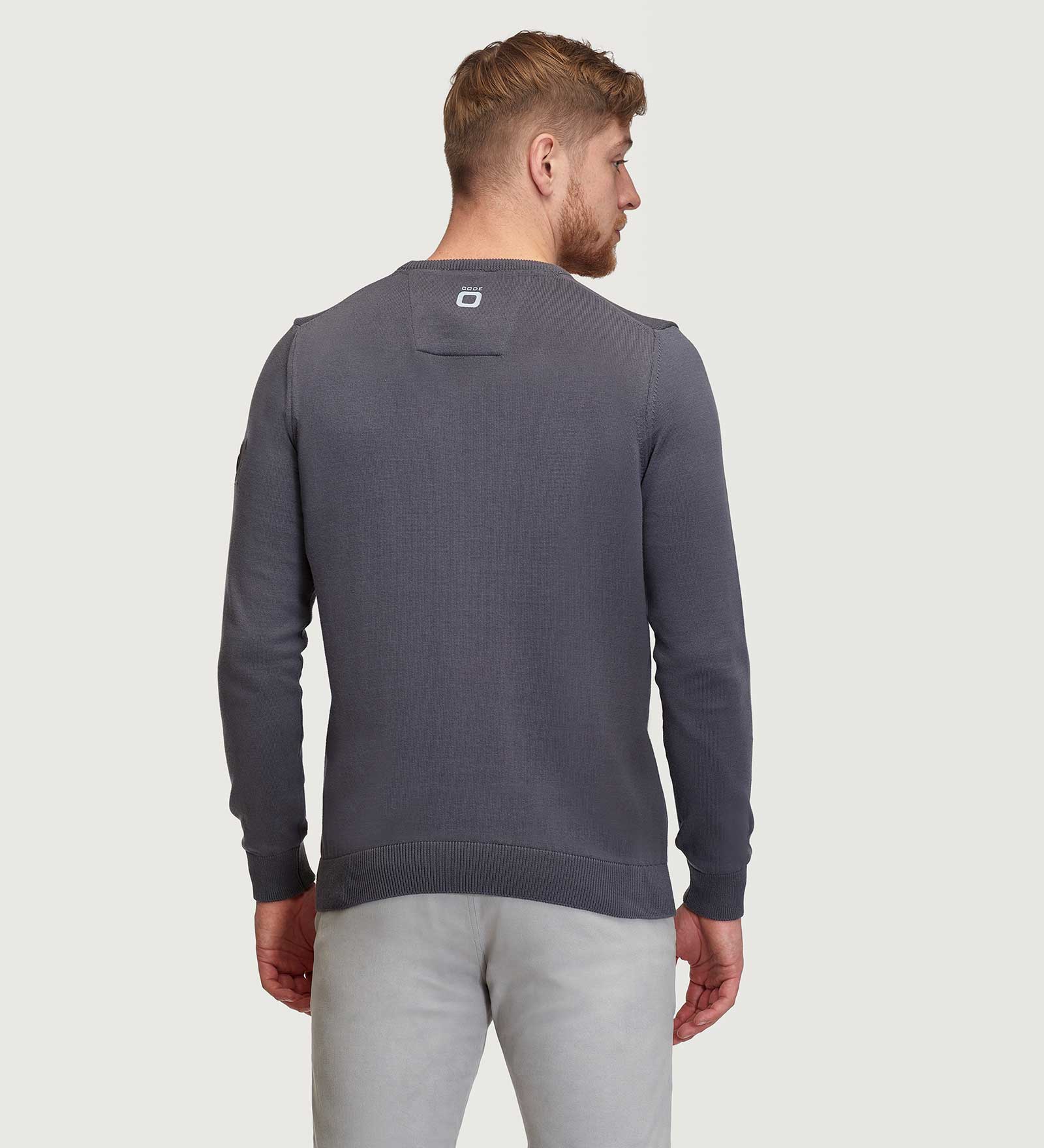 Pull à col rond Gris pour Hommes 