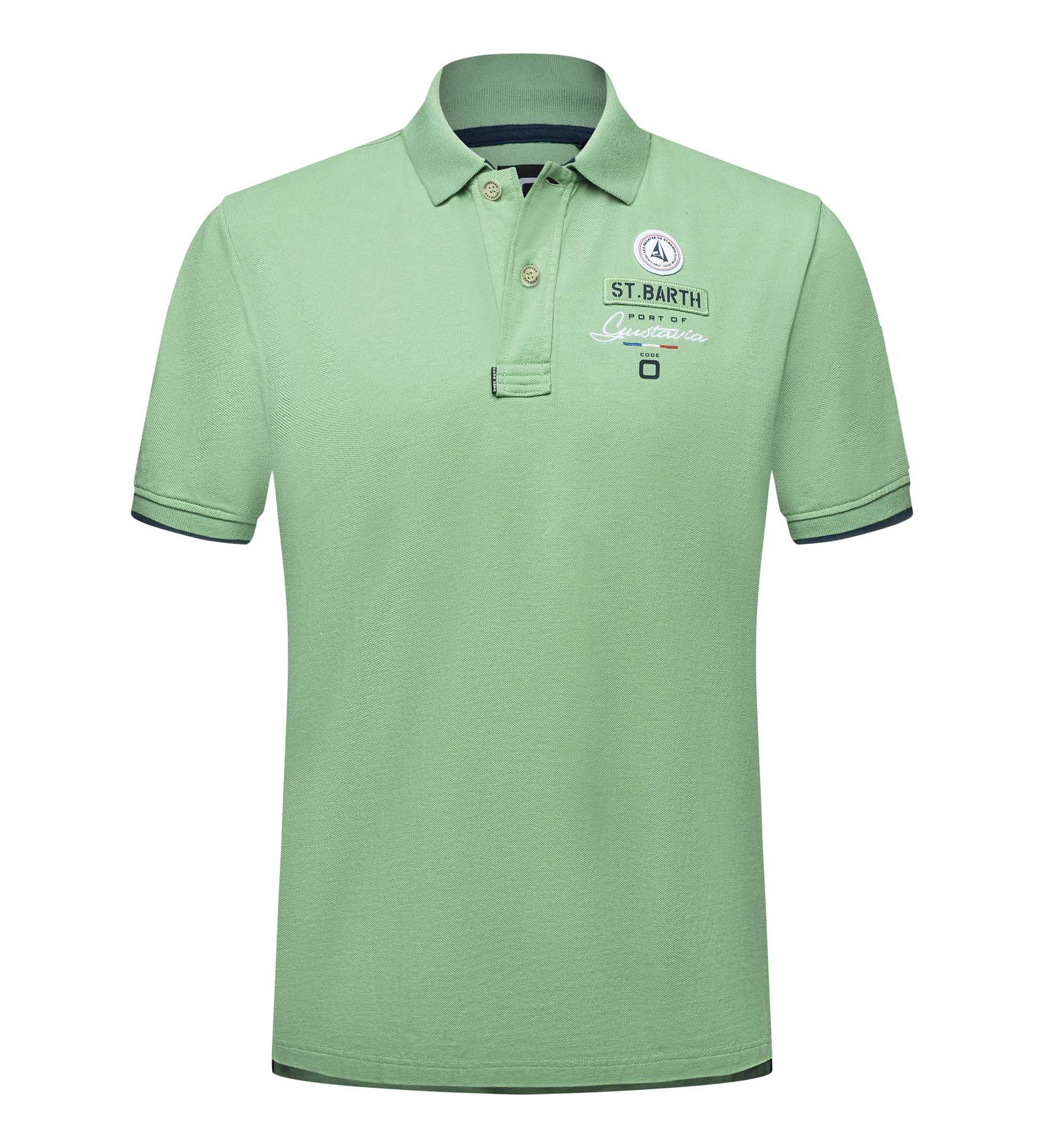 Polo Shirt Men Port de Gustavia St. Barth Polo Shirt green