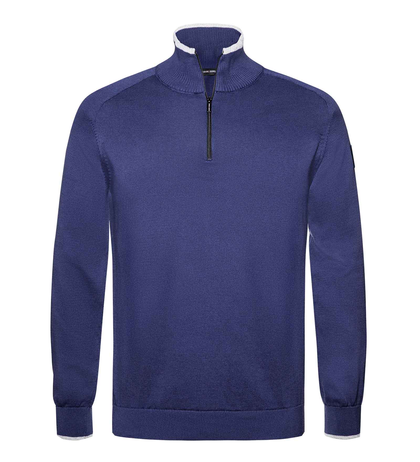 Blue Jumper with half zip for men