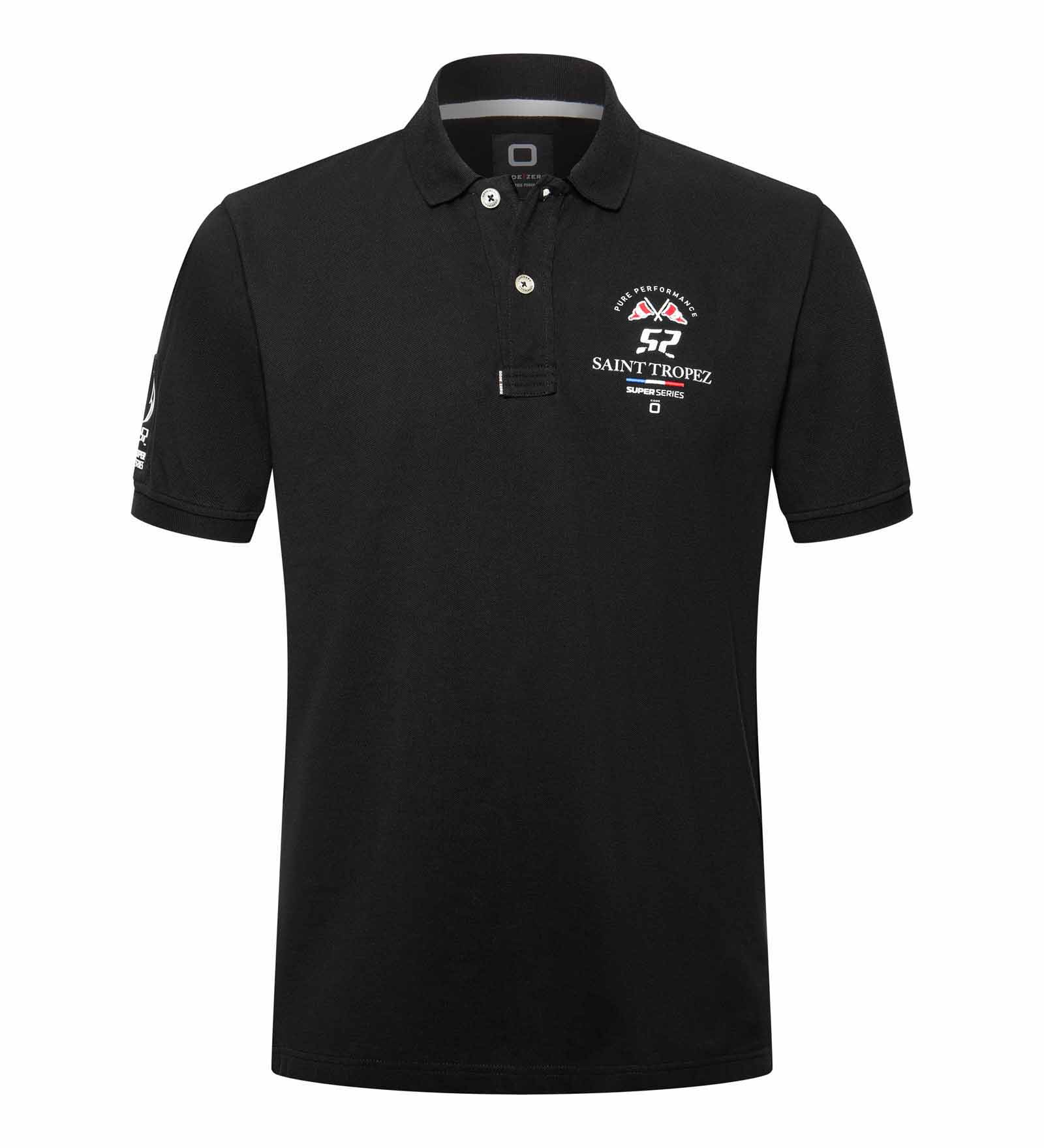 Polo de algodón Negro para Hombre 