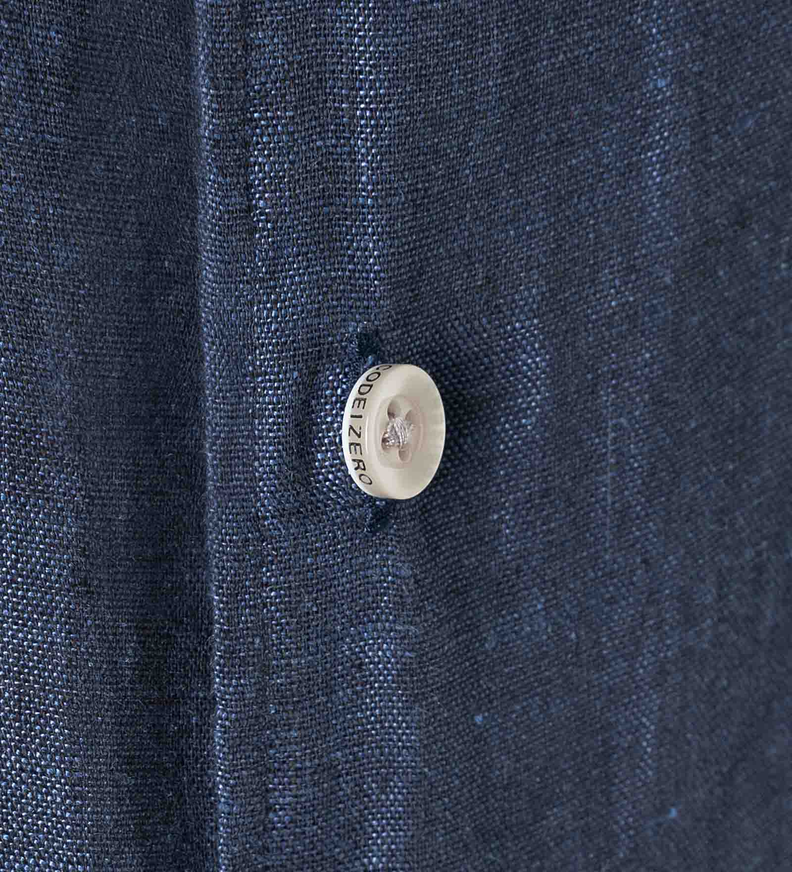 Linen Shirt Navy Blue for Men 