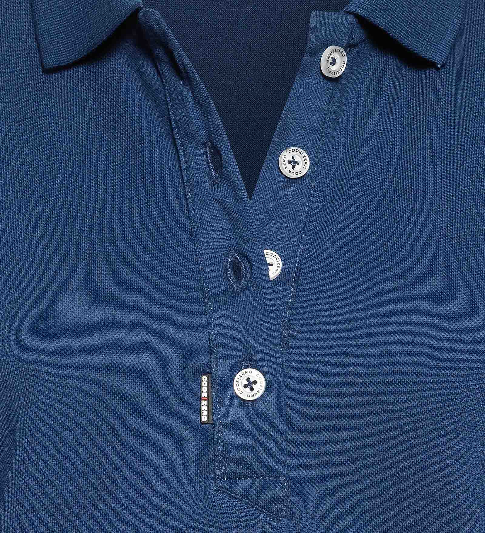 Baumwollpolo Navy für Damen 