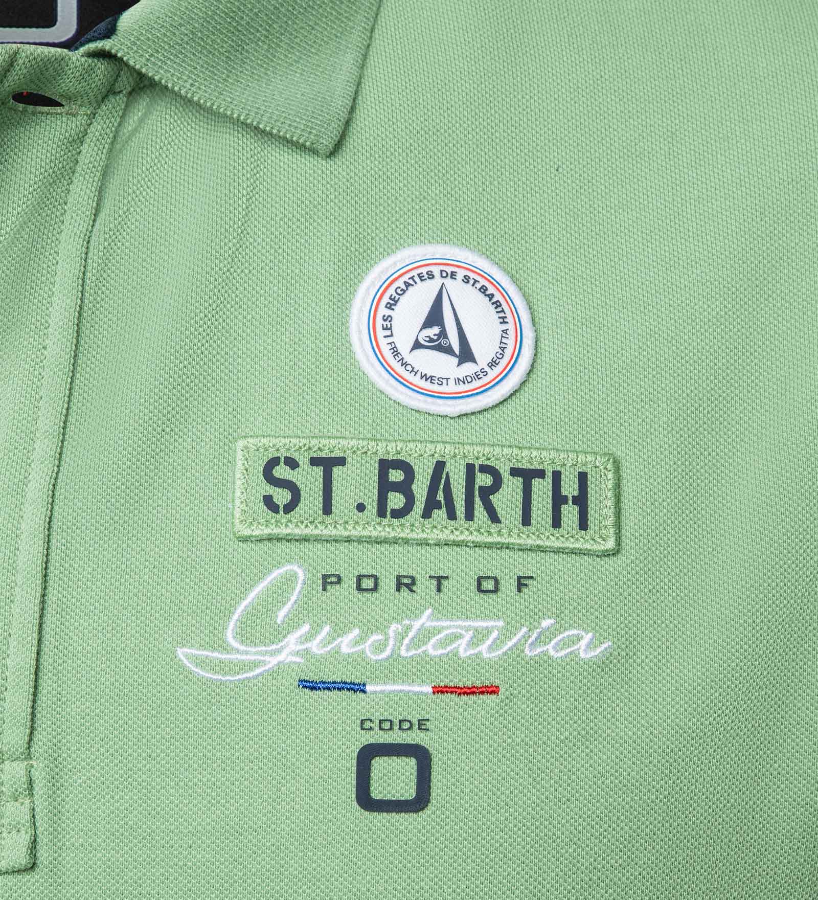 Polo Shirt Men Port de Gustavia St. Barth Polo Shirt green