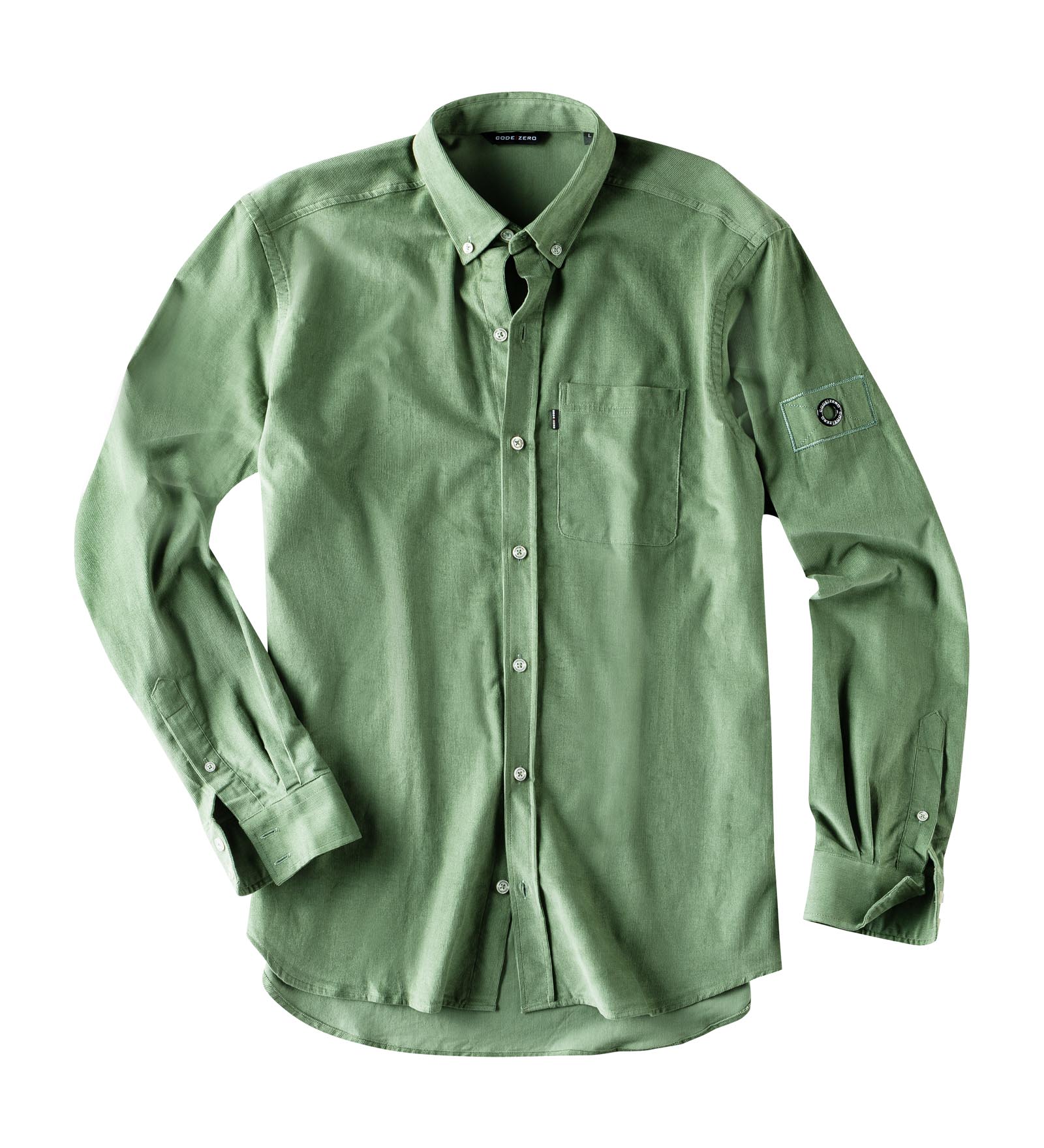 Cord shirt in green Green cord shirt