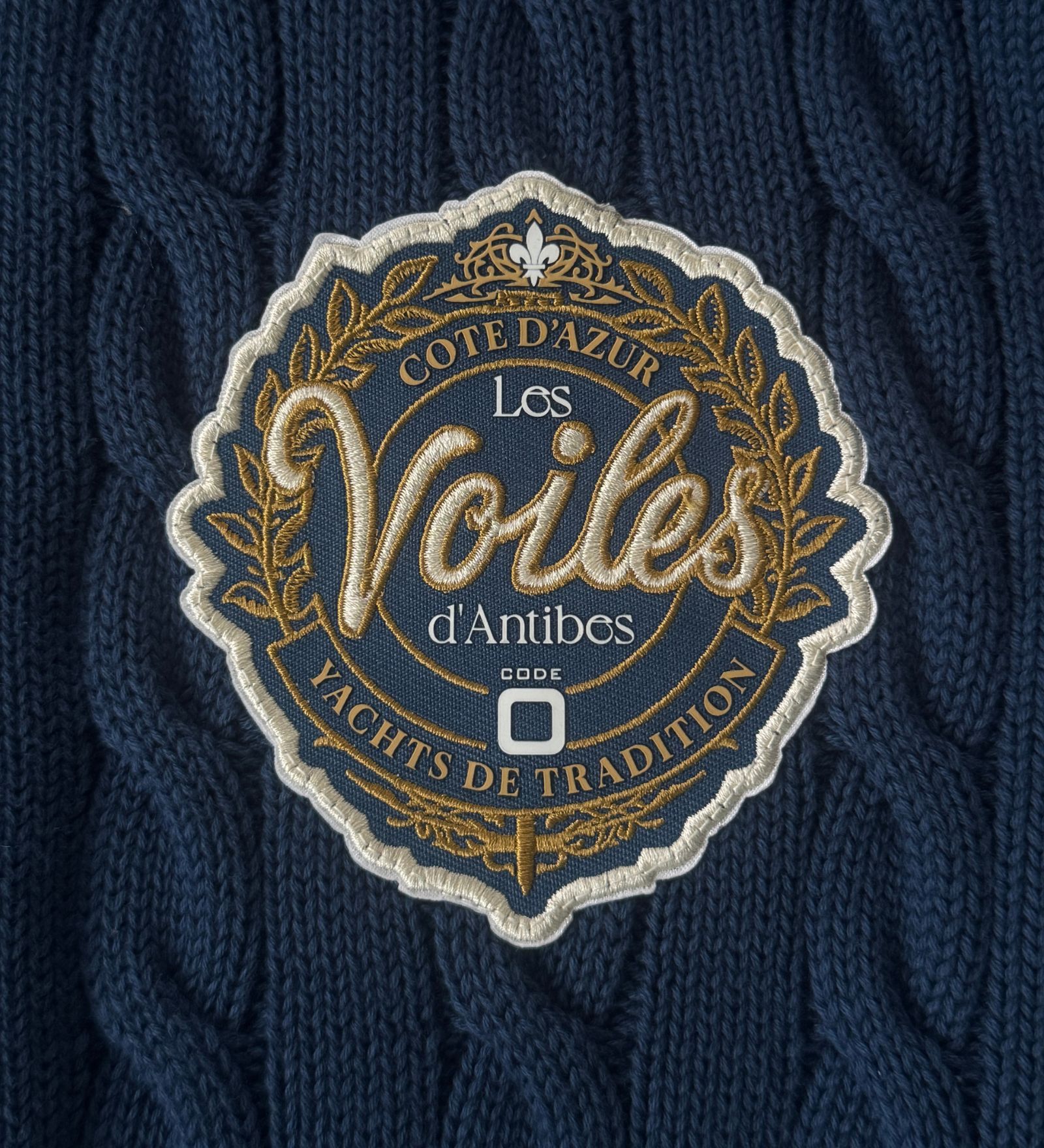 Pull à col en V Marine pour Hommes
