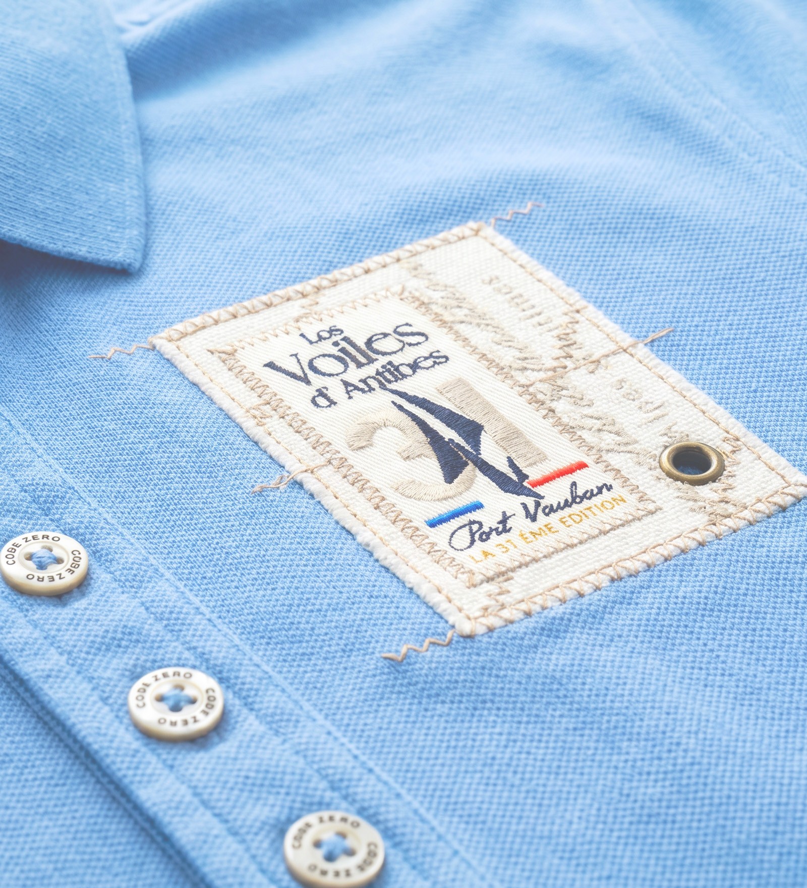 Cotton Polo Light Blue for Women