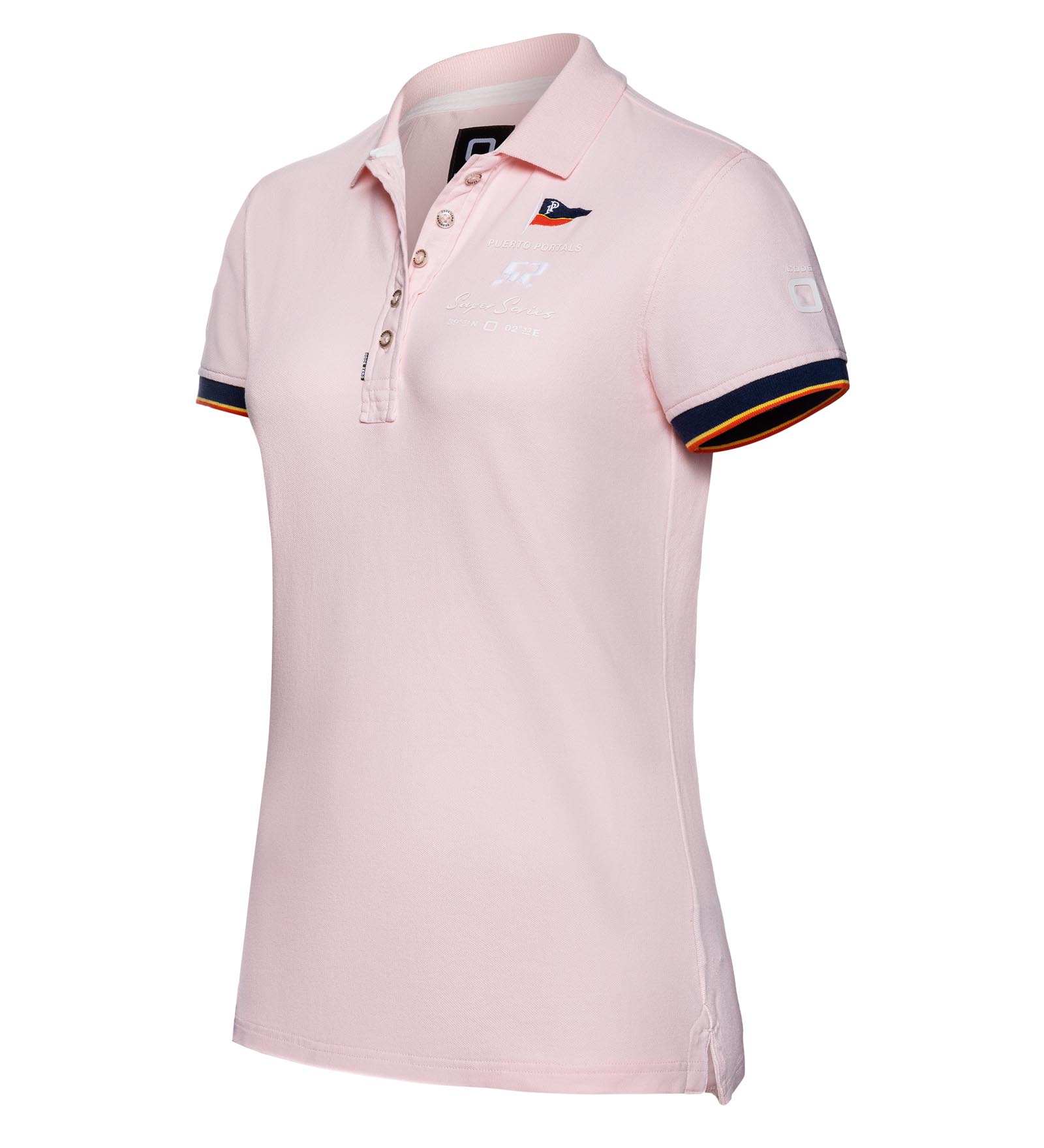 Polo in cotone elasticizzato Rosa da Donna 