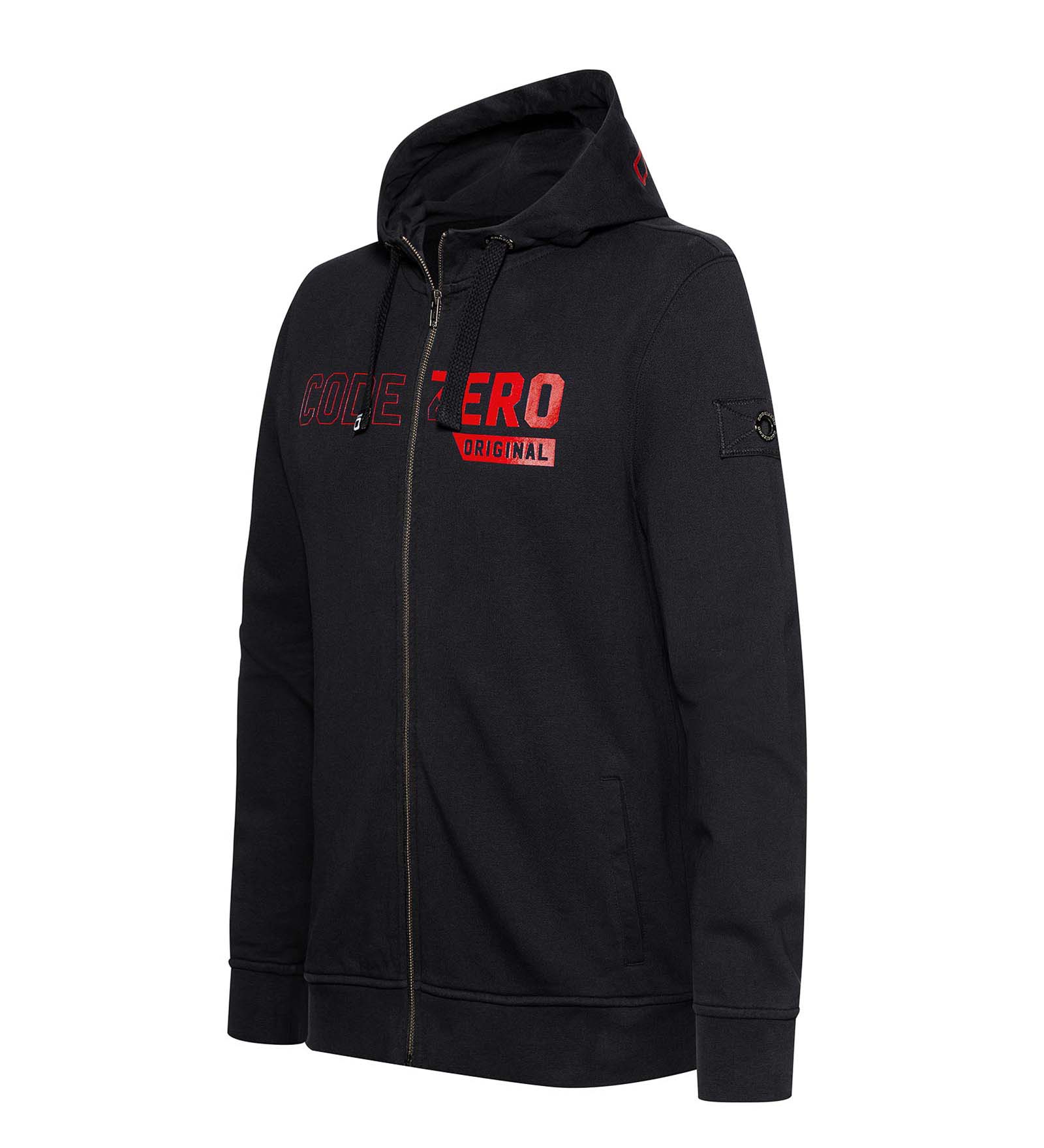 Zip-Up Hoodie Men with a red logo