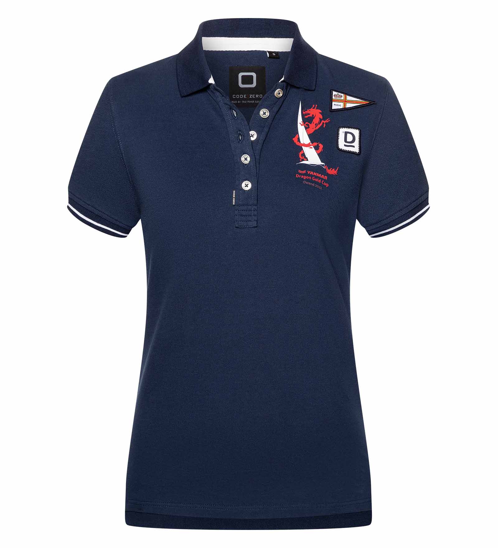 Cotton Polo Shirt Navy Blue for Women 