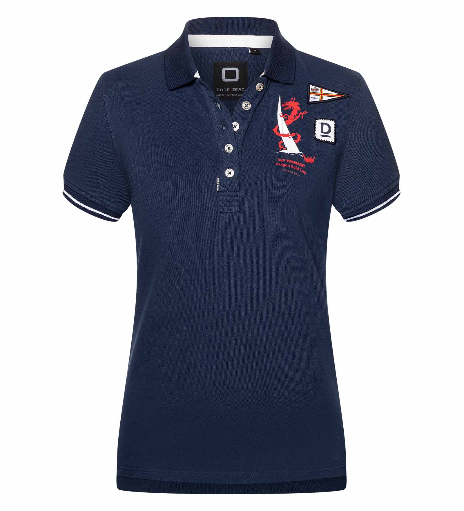 Polo de algodón Azul marino para Mujer 