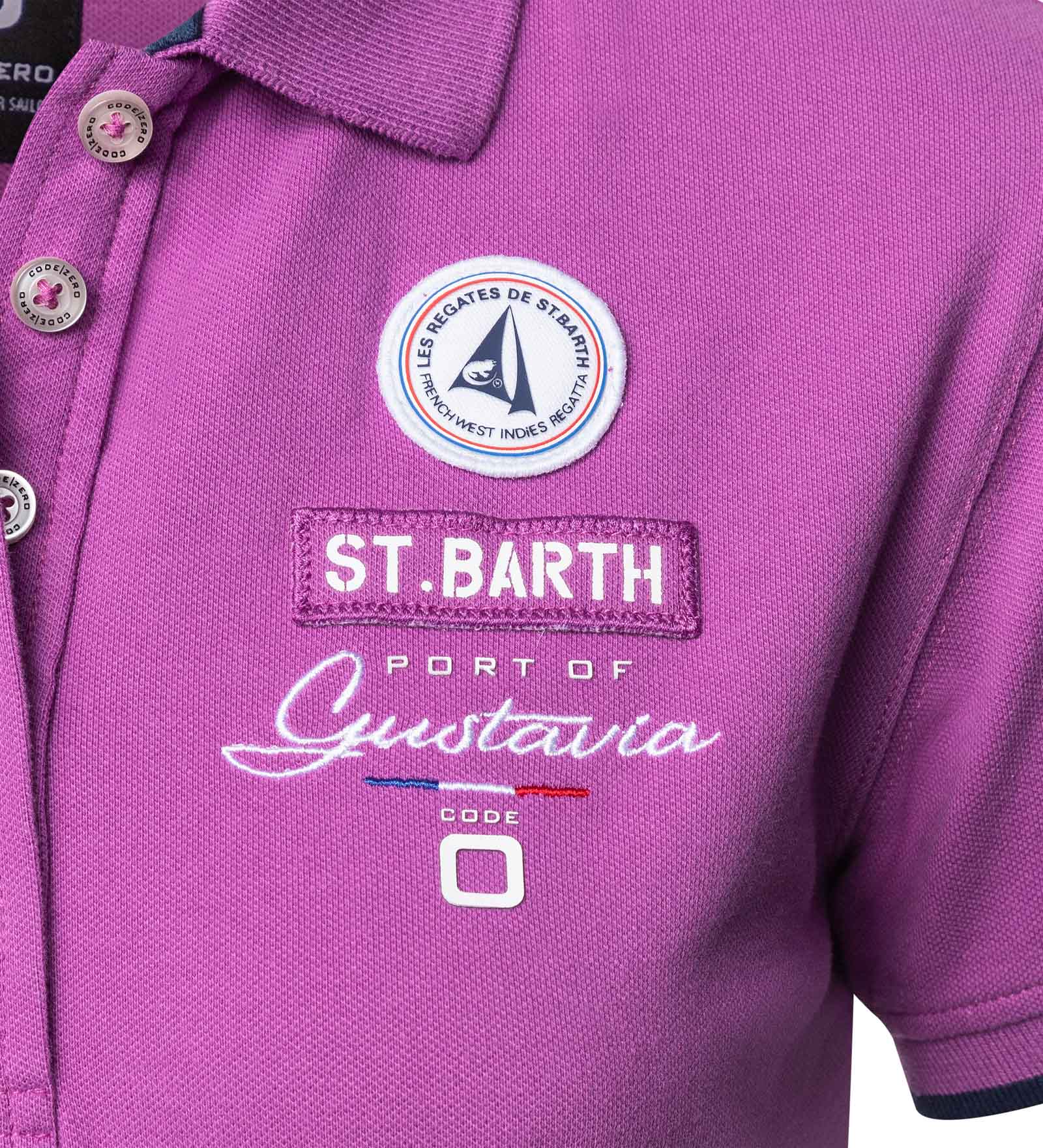 Poloshirt Damen Port de Gustavia St. Barth Polo Shirt Women lilac