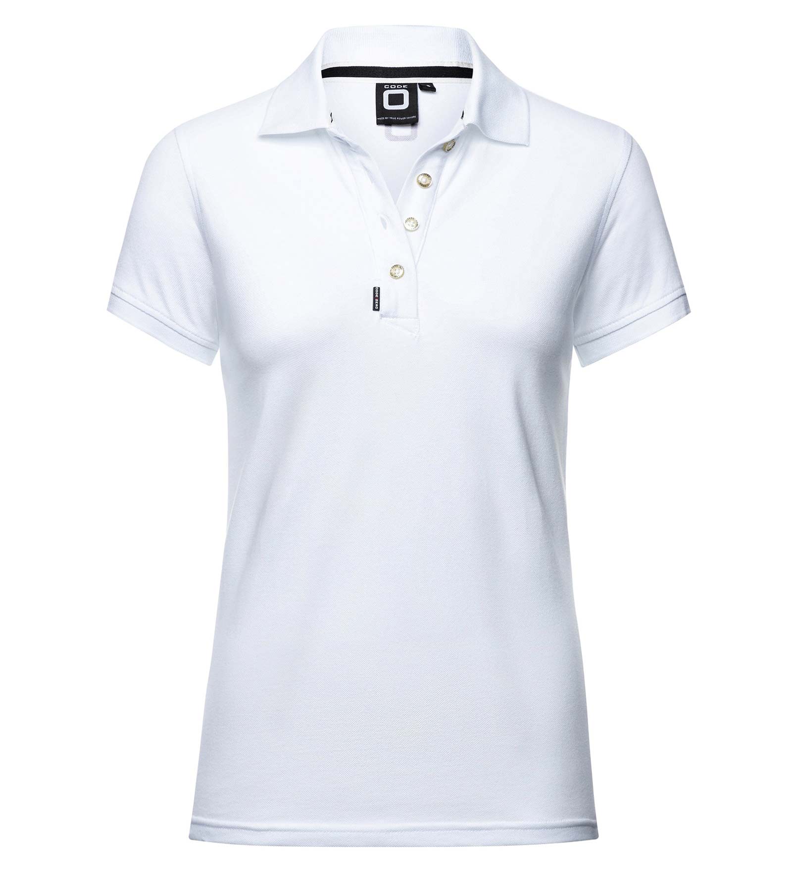 Polo stretch Blanc pour Femmes 