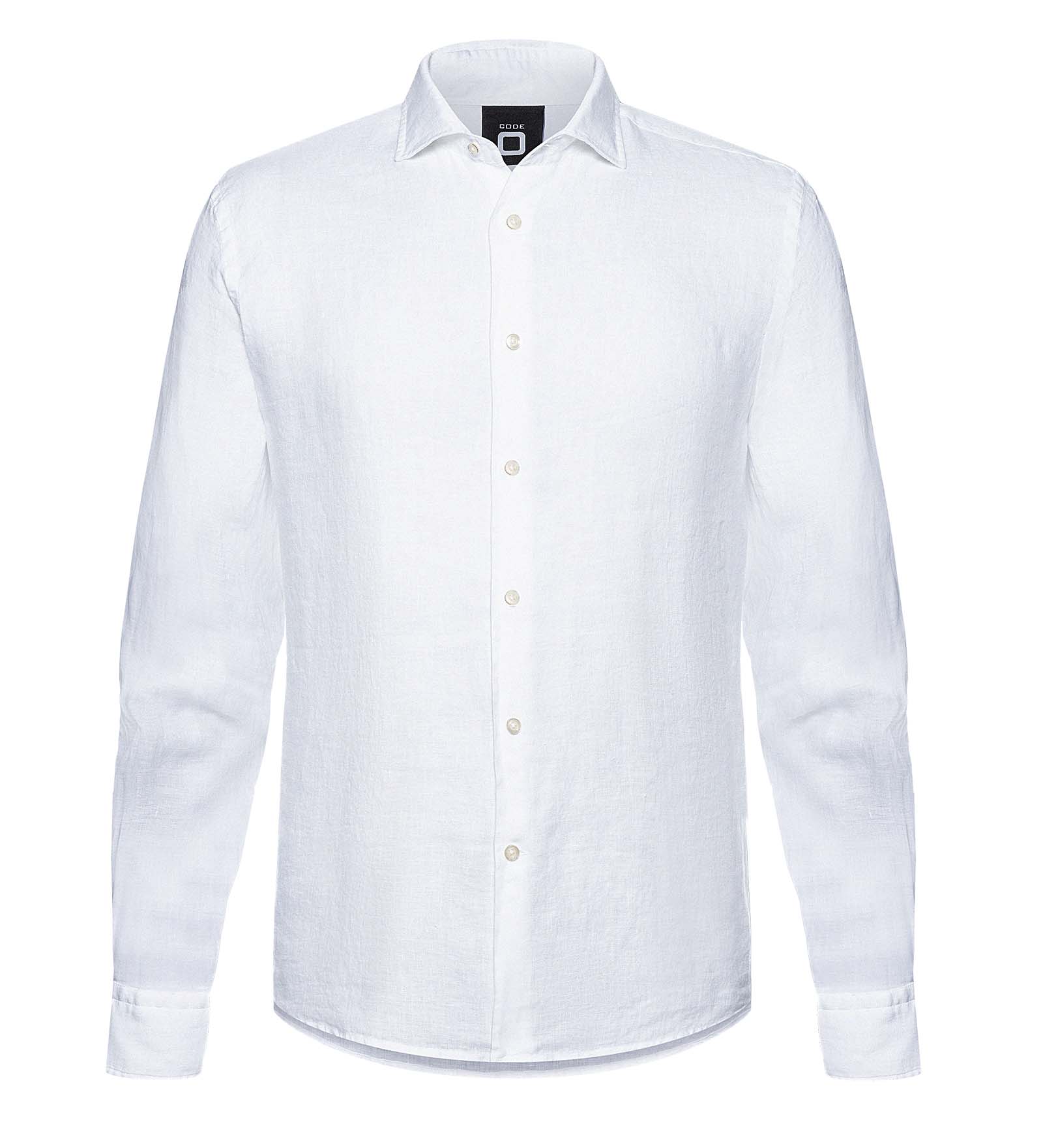 Camisa lino Blanco para Hombre 