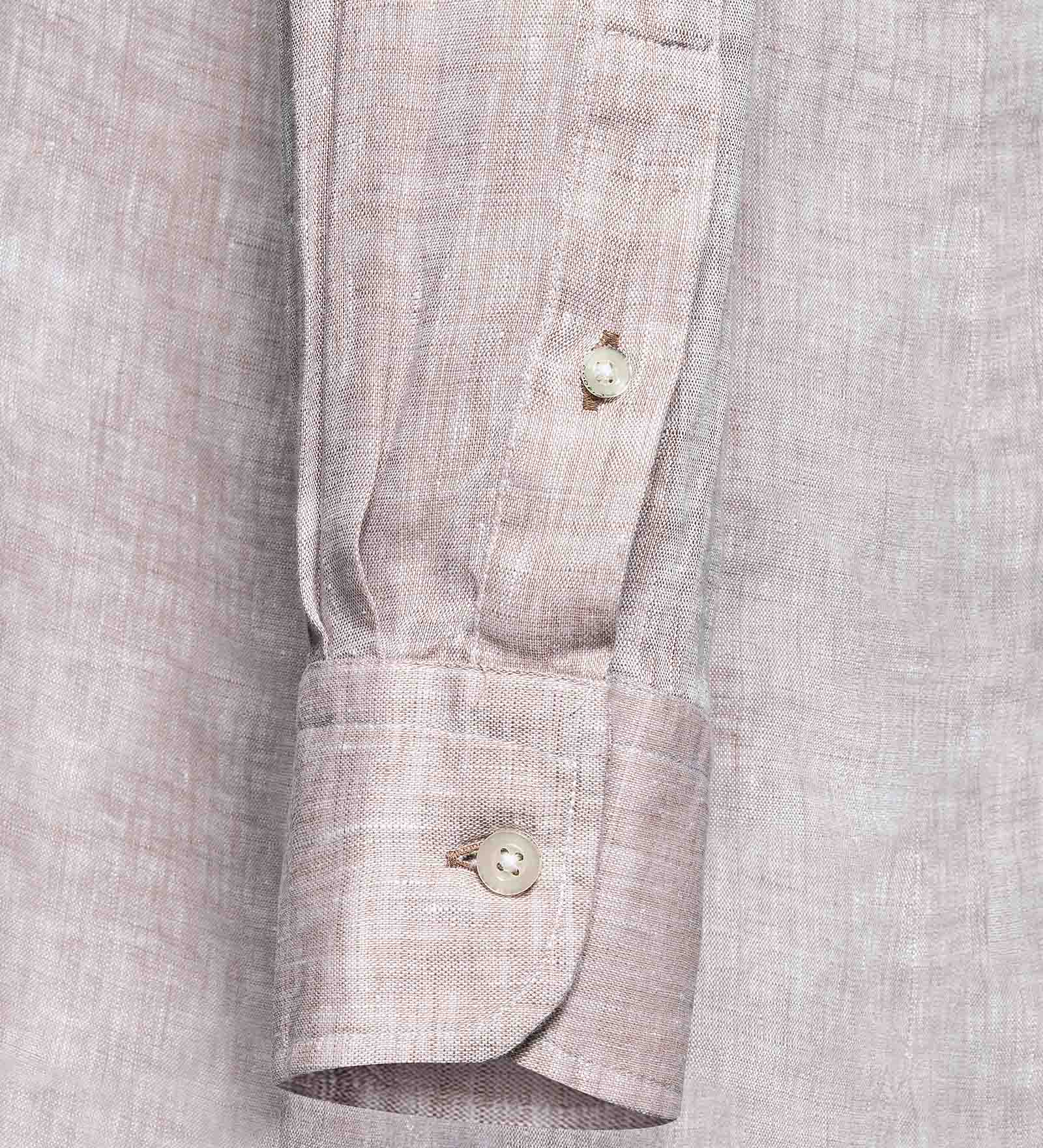 Camicia di lino Beige da Uomo Camicia di lino Beige da Uomo