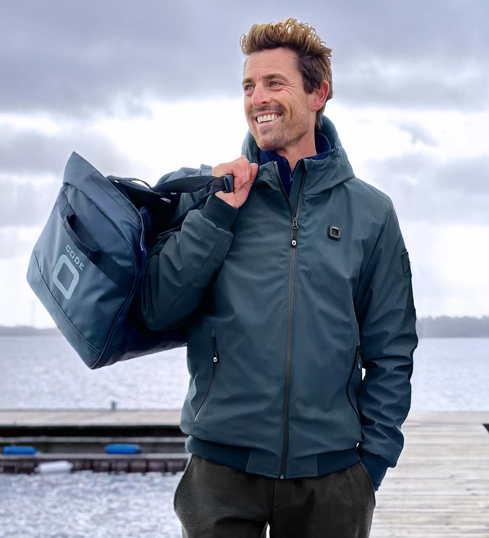 Waterproof Jacket Navy Blue for Men 