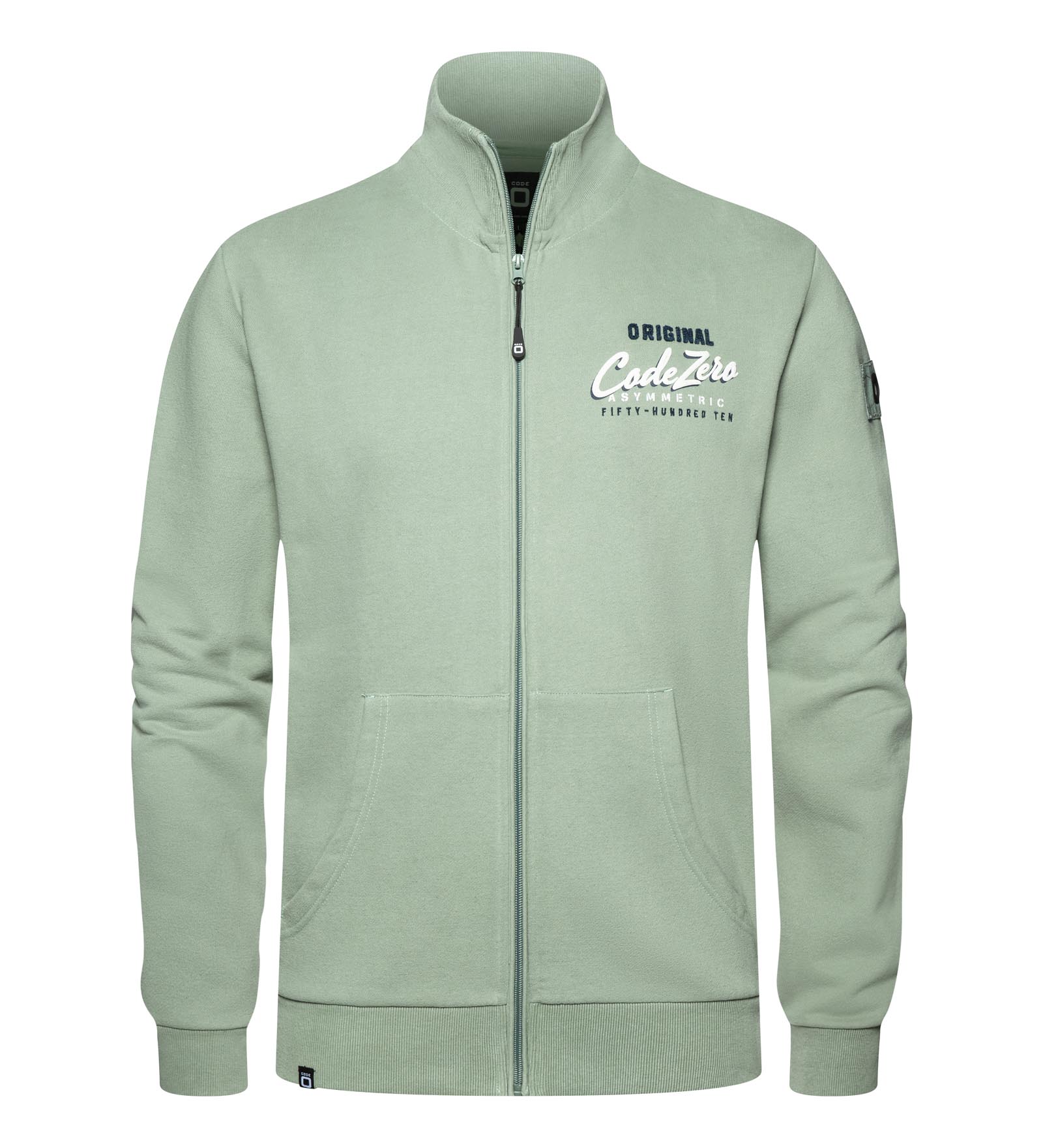 Sudadera con cremallera Verde para Hombre 