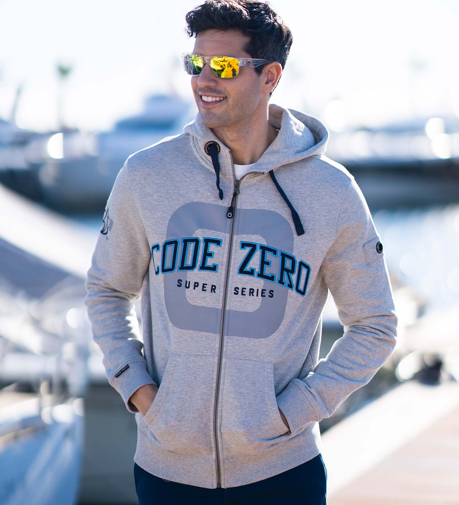 Zip-Up Hoodie Men University