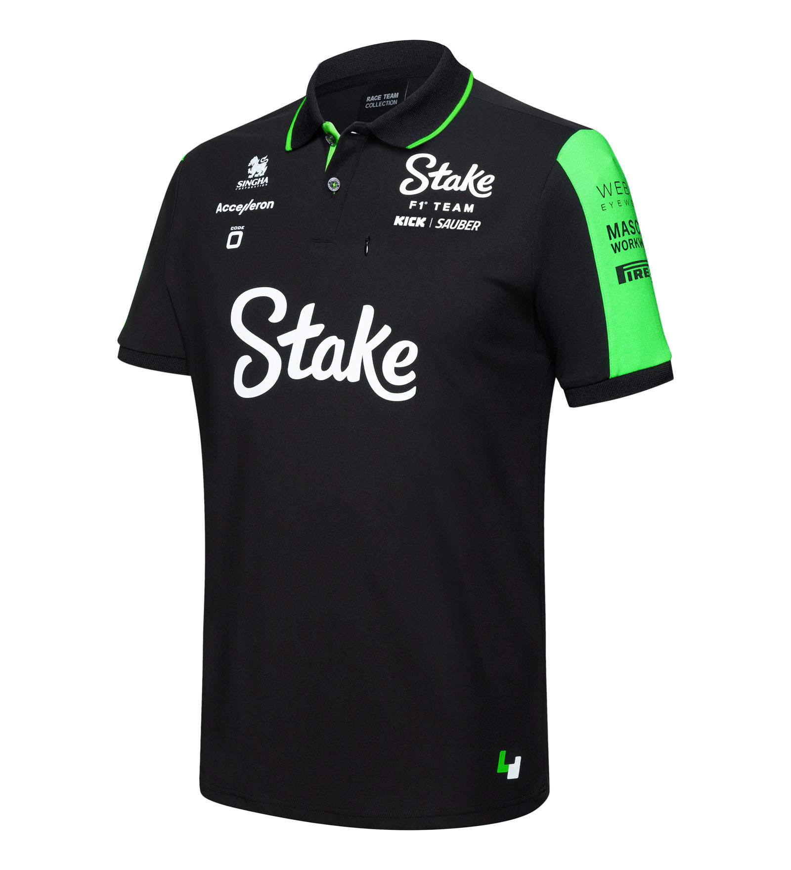 Stretch polo Zwart voor Heren 