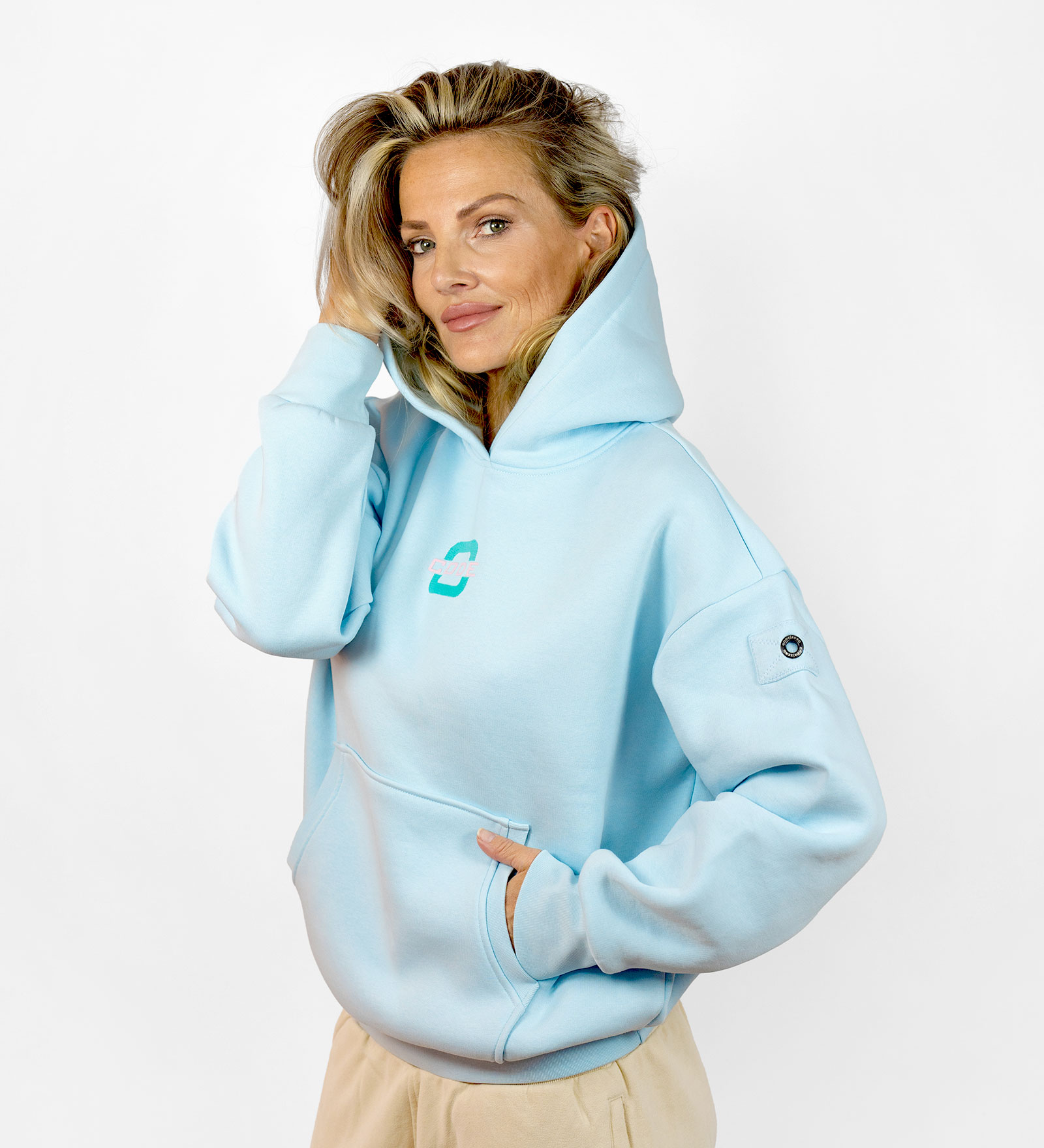 Felpa con cappuccio Blu da Donna 