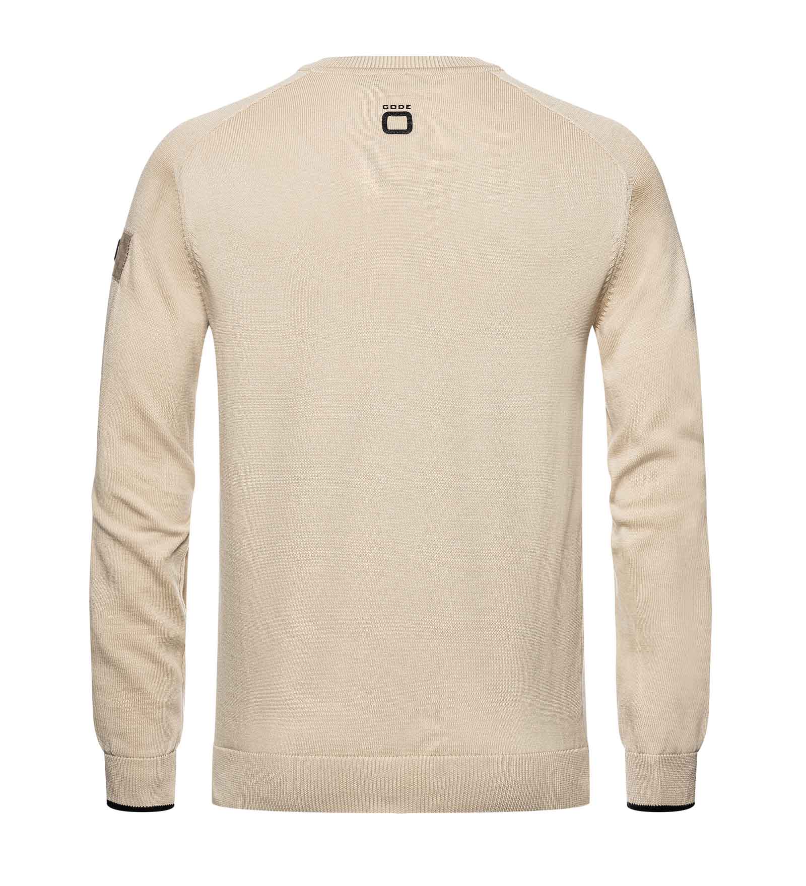 Beige v neck jumper for men