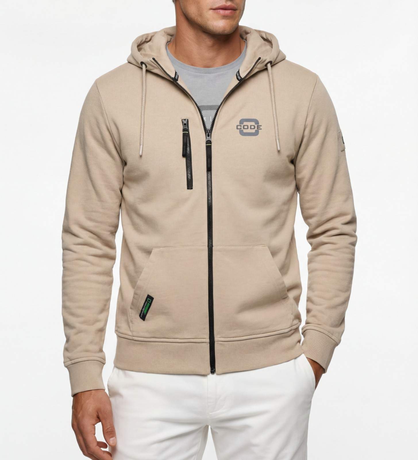 Sweatvest Beige voor Heren