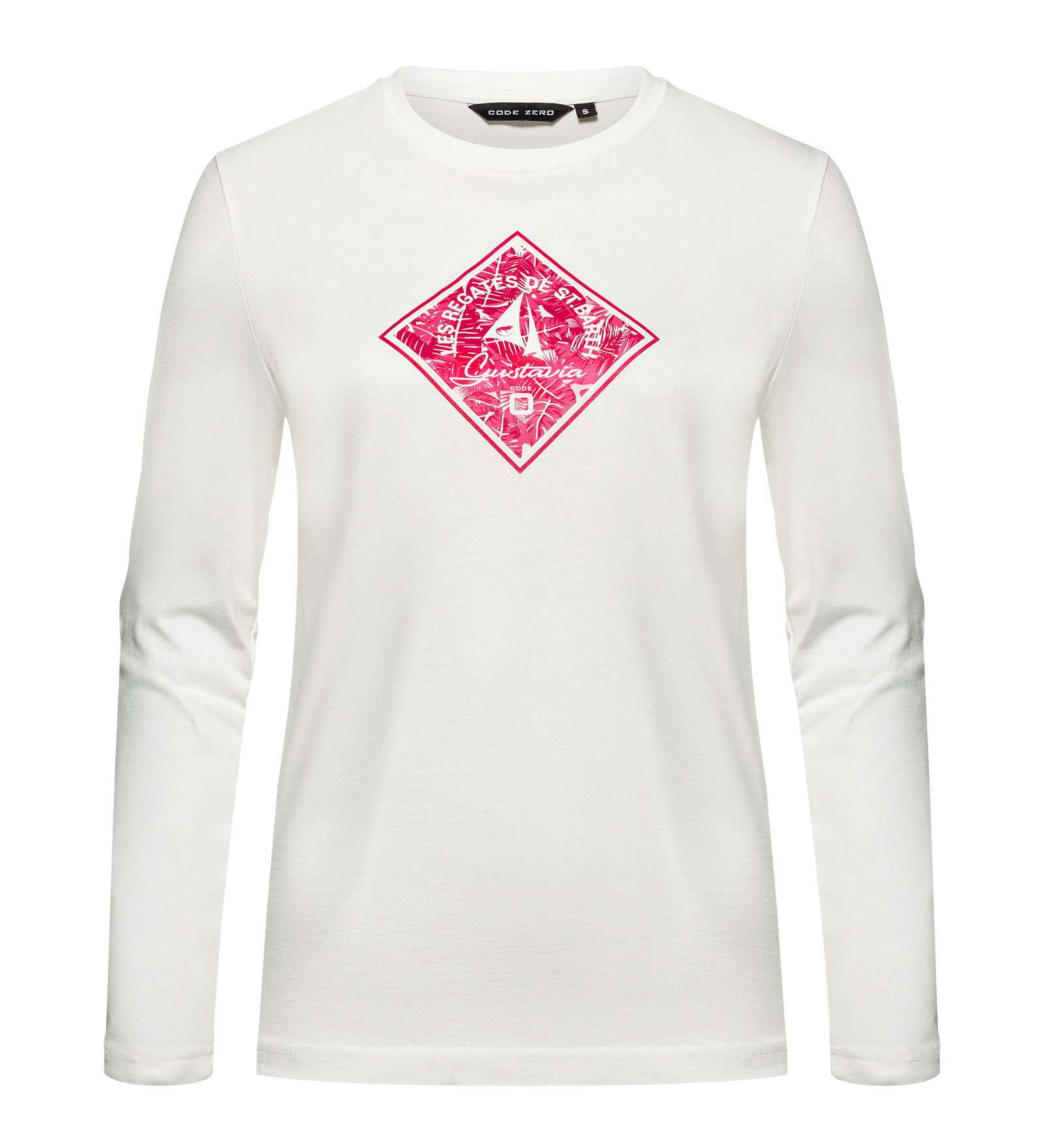 Long-Sleeve CODE-ZERO Caribbean T-Shirt St Women de Voiles Les Barth | XS White