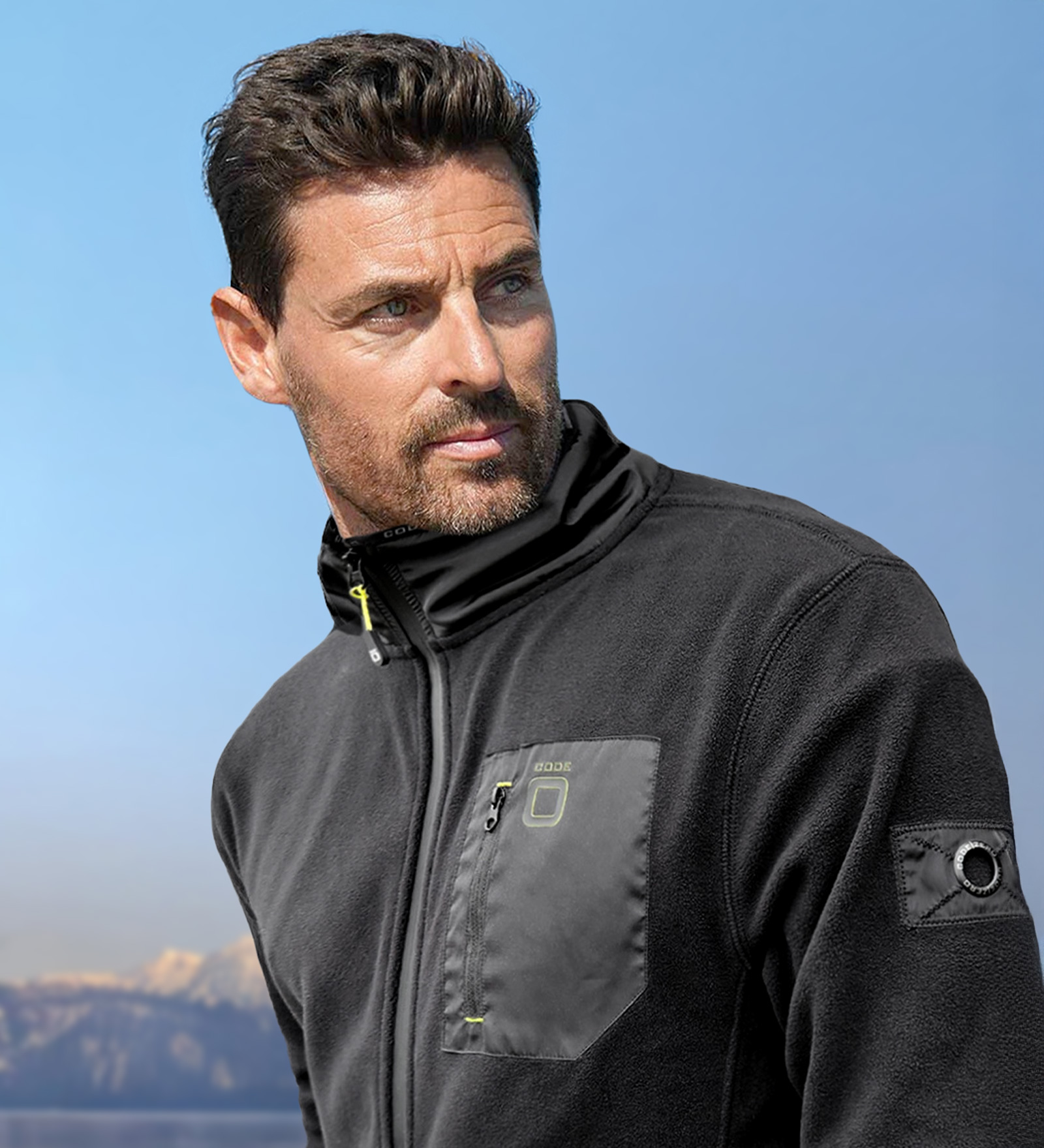 Fleecejacke Schwarz für Herren