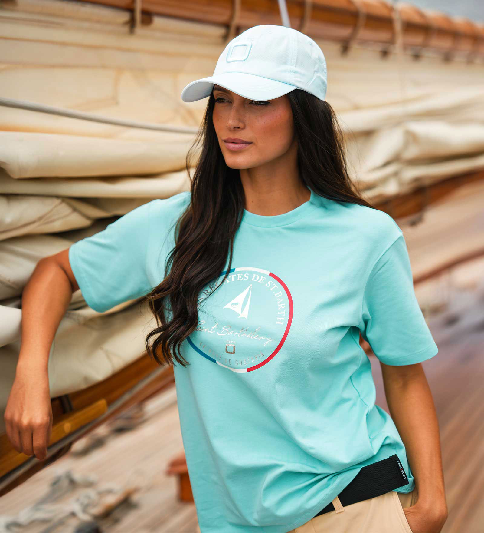 T-shirt Turquoise pour Femmes 