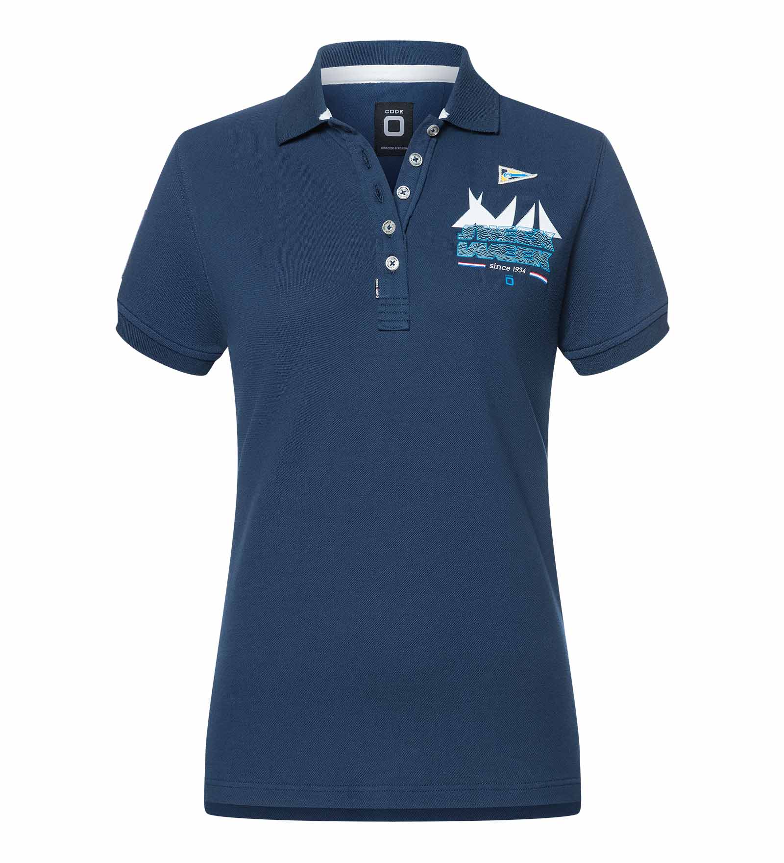 Polo stretch Azul marino para Mujer 