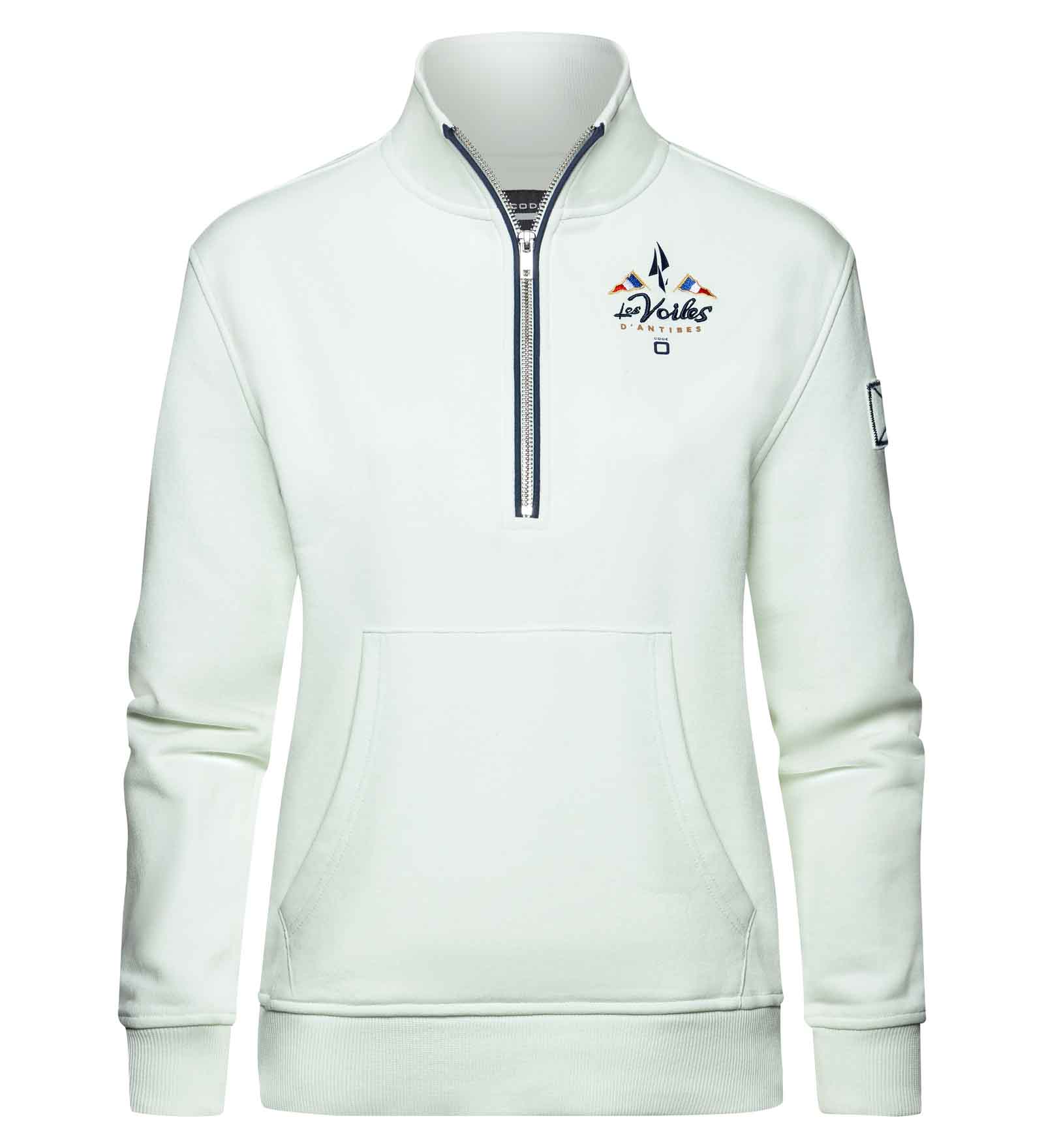 Short-Zip Sweatshirt Damen Prestigieux Short-Zip Sweatshirt Damen Prestigieux