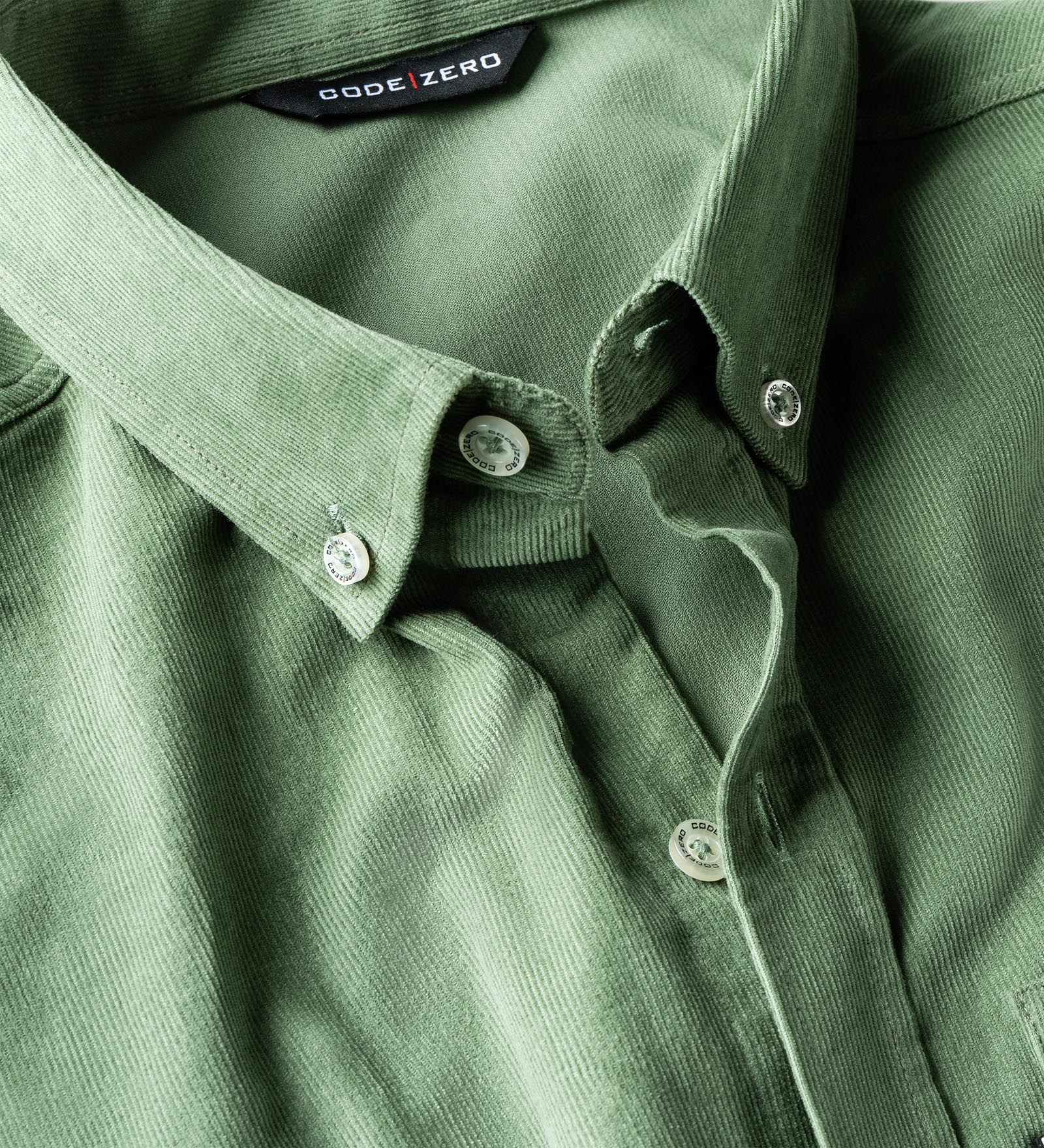 Cord shirt in green Green cord shirt