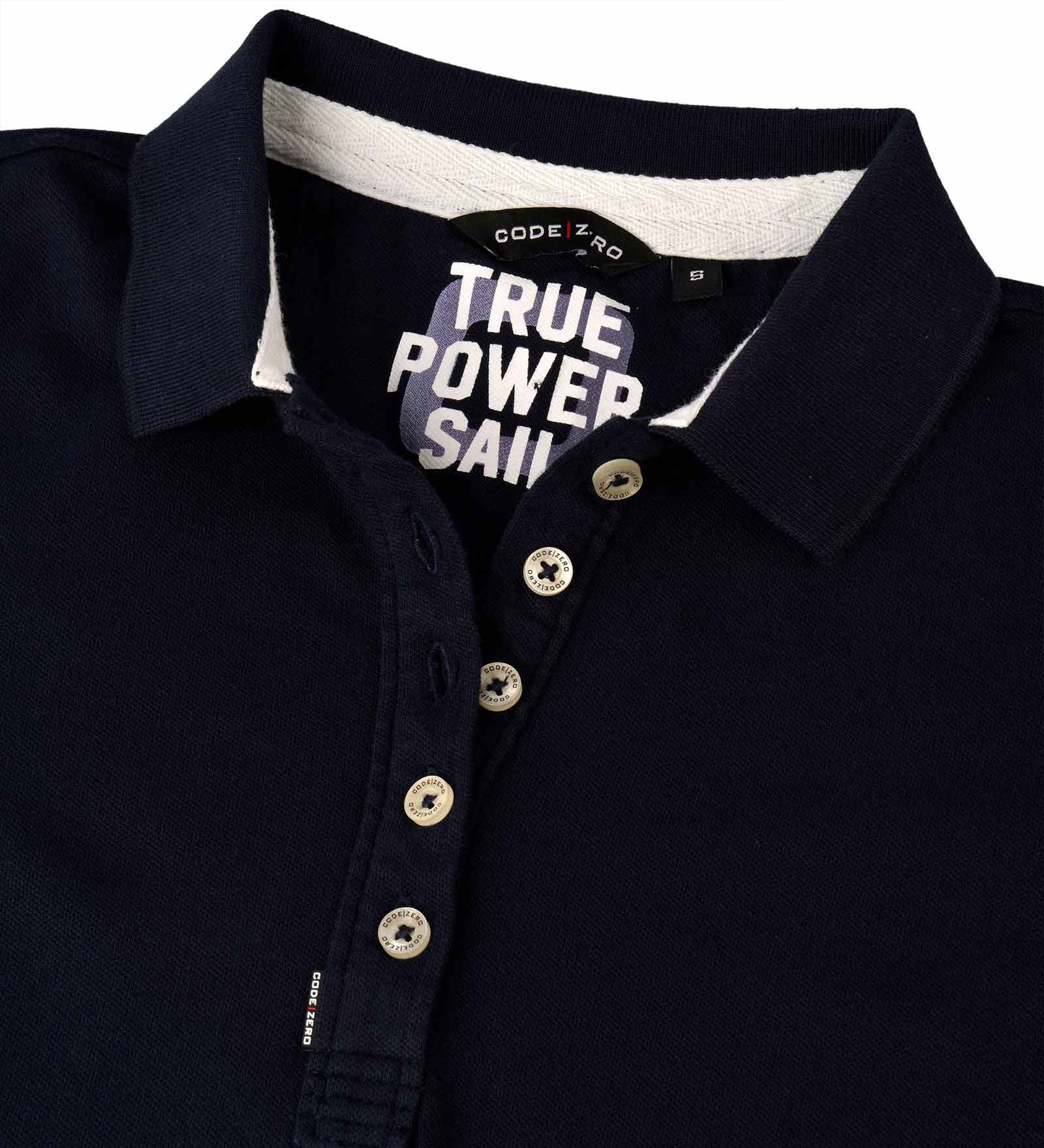 Baumwollpolo Navy für Damen 