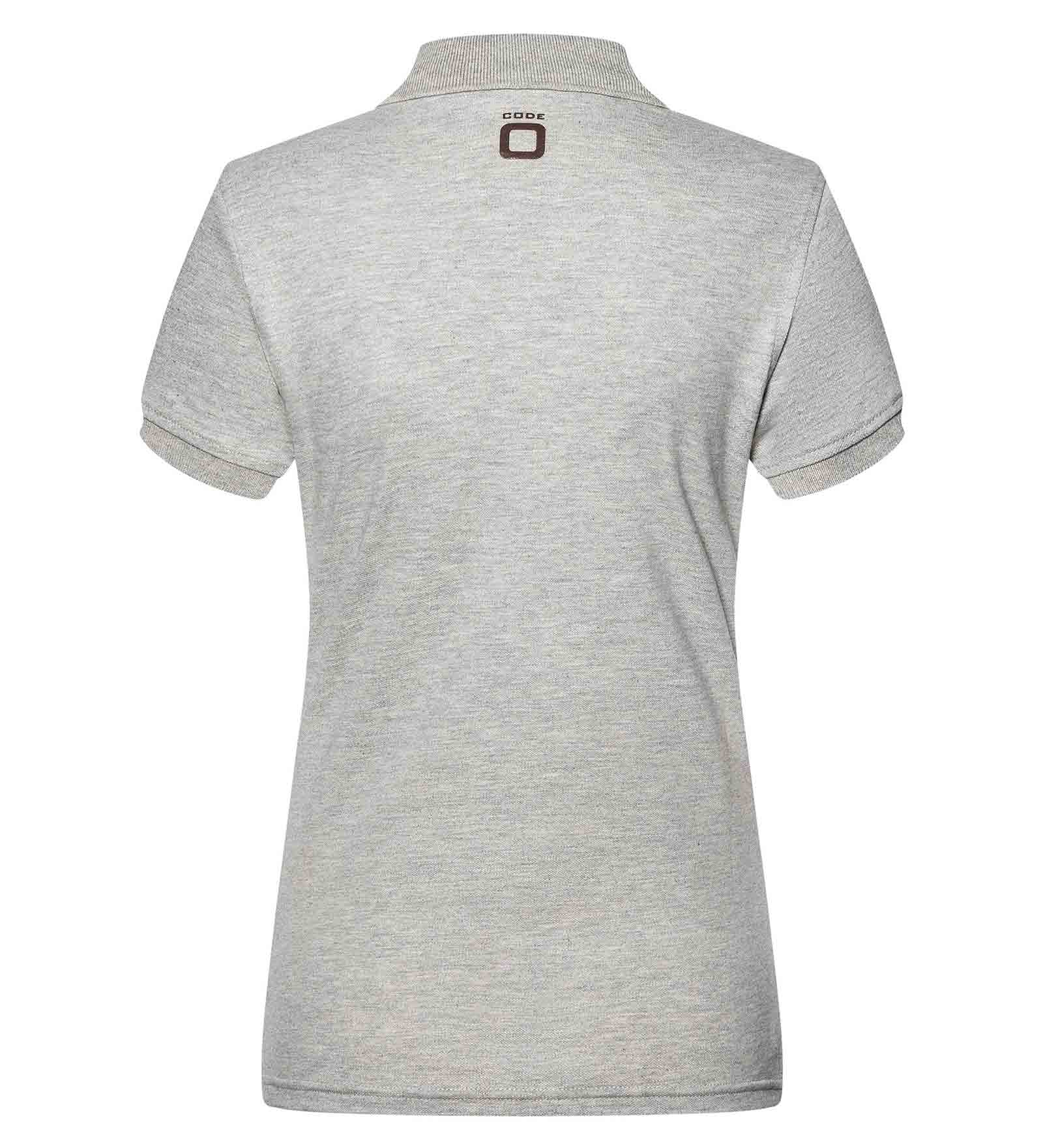 Polo in cotone elasticizzato Grigio da Donna 