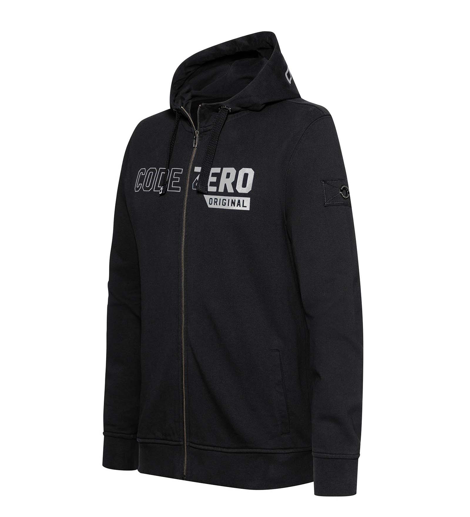 Zip-Up Hoodie Men with a light grey logo