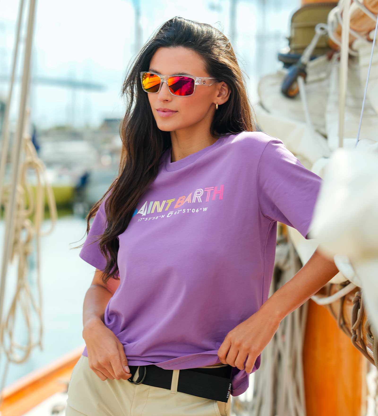 T-shirt Violet pour Femmes 