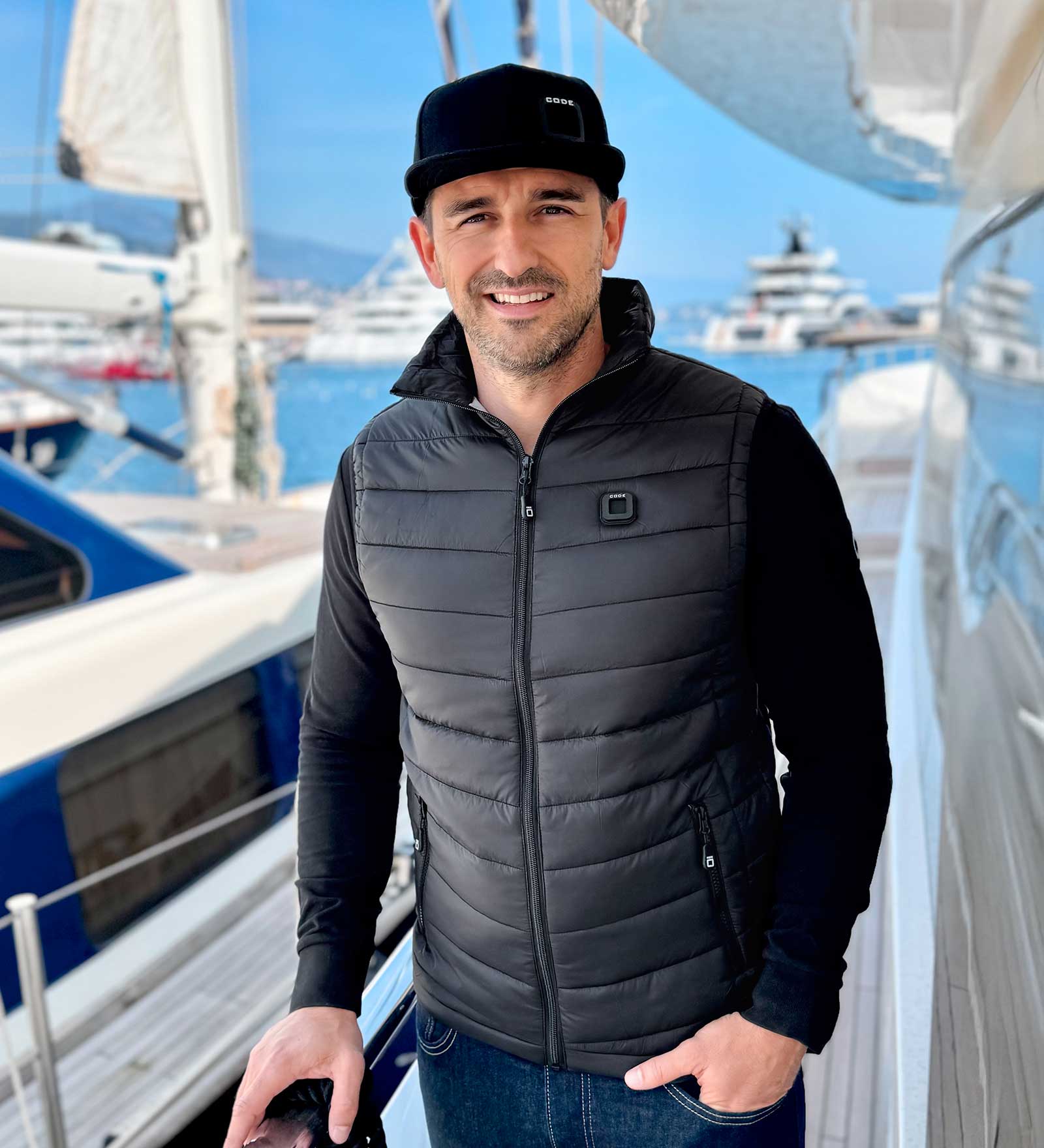Gilet trapuntato Nero da Uomo 